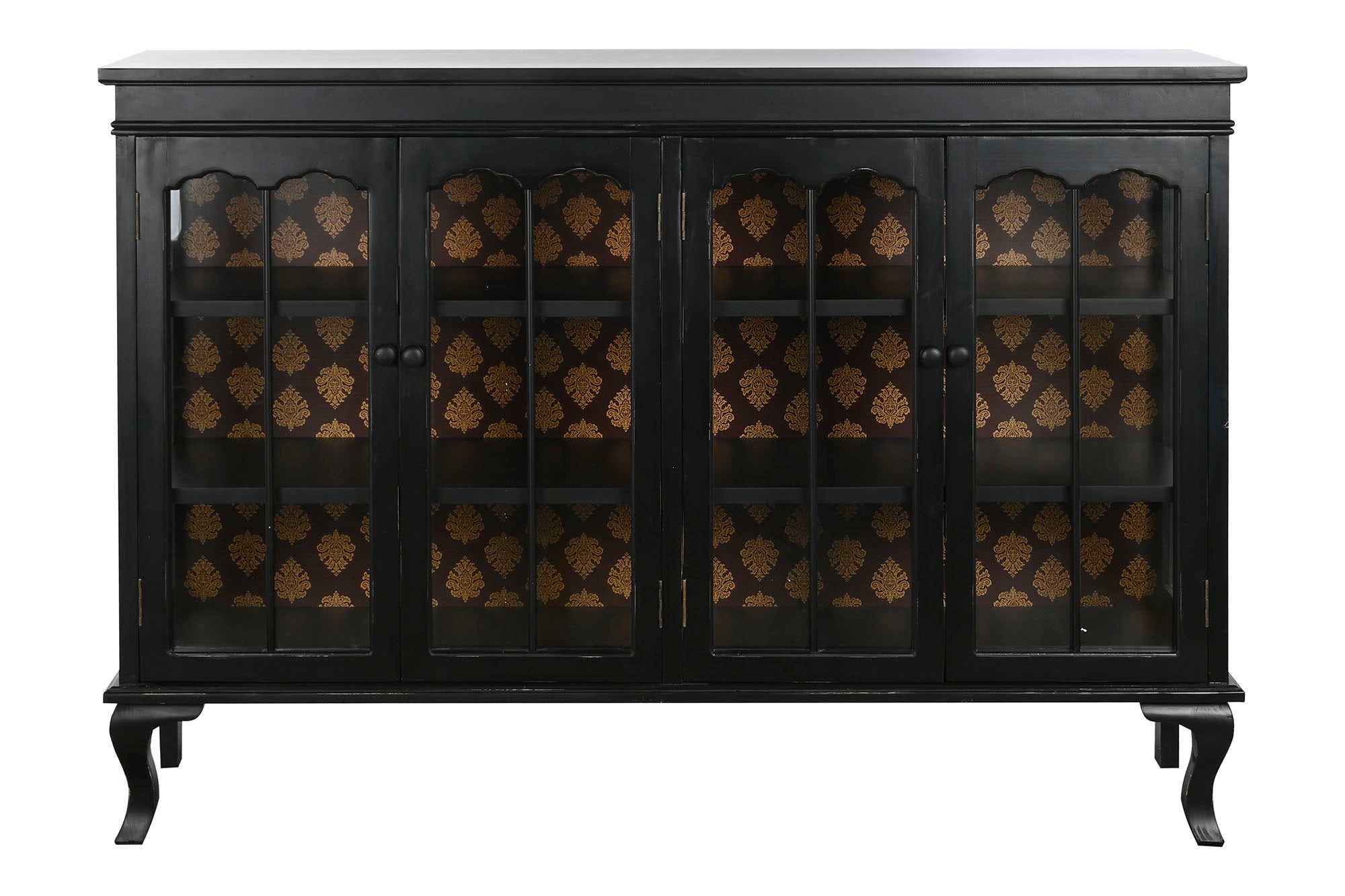 Buffet Abeto Cristal 142,5X40,5X101,5 Negro