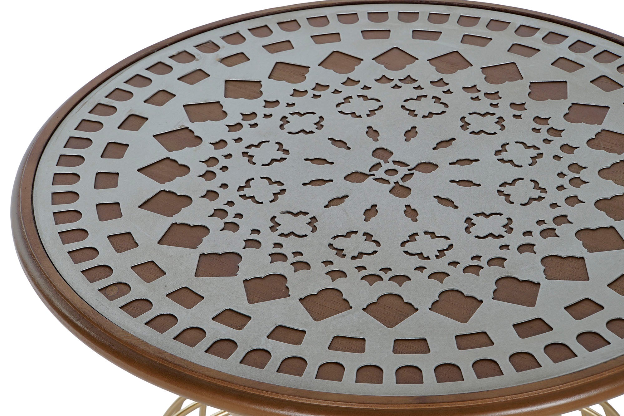 Fir Metal Side Table 55.5x55.5x53 Gold