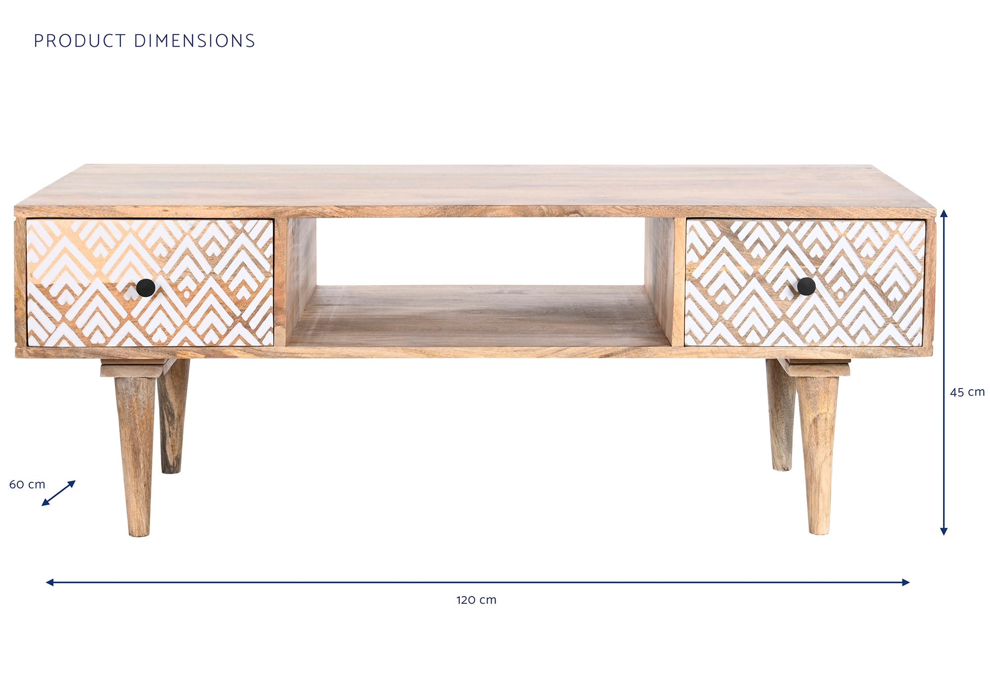 Mesa de Centro Mango 120X60X45 Natural