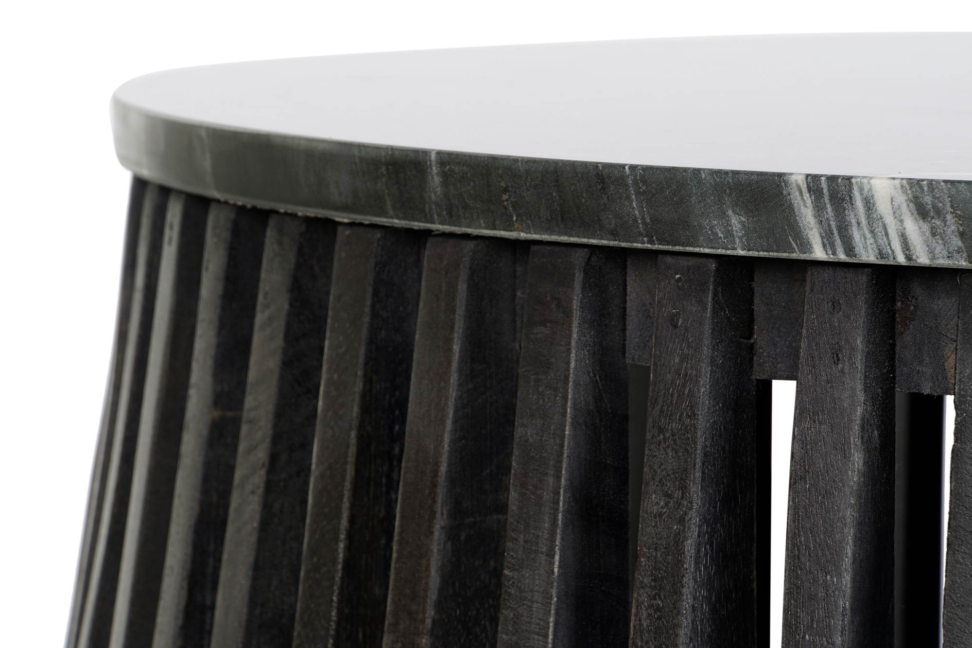 Mango Marble Side Table 90x90x45 Black