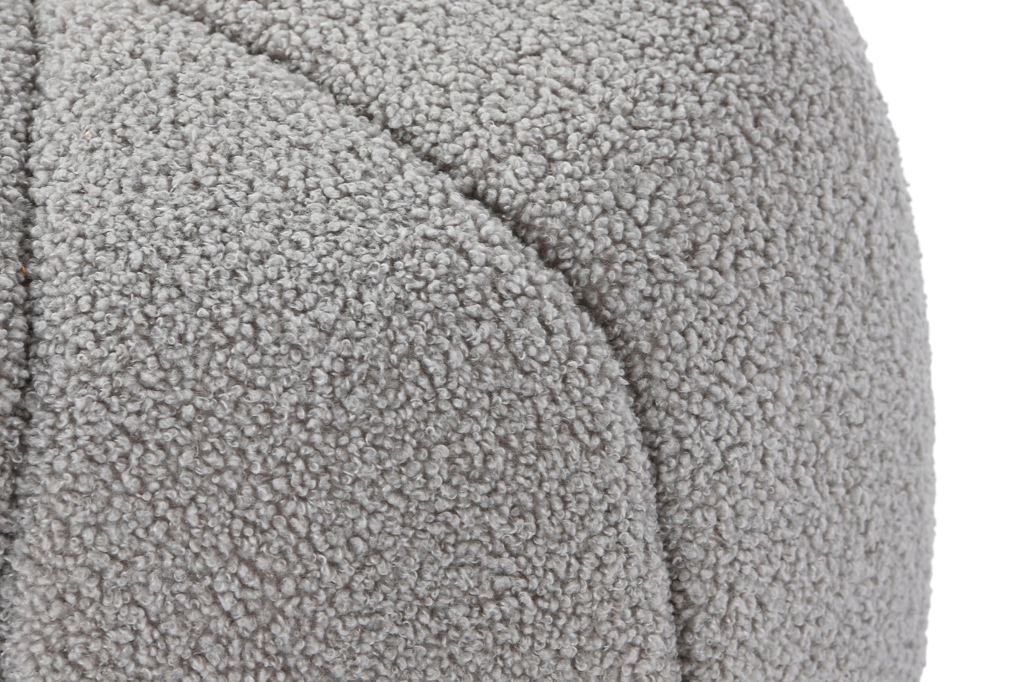 Polyester Footrest 50X50X38 Gray Sheepskin