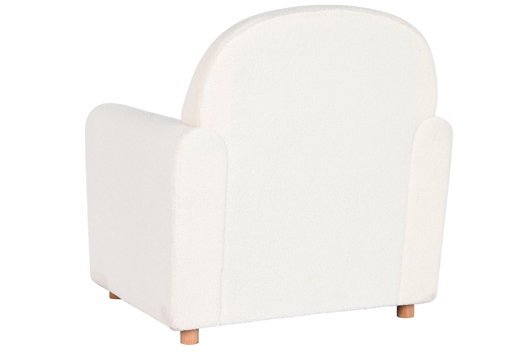 Polyester Wood Armchair 79X72X86 White Sheepskin