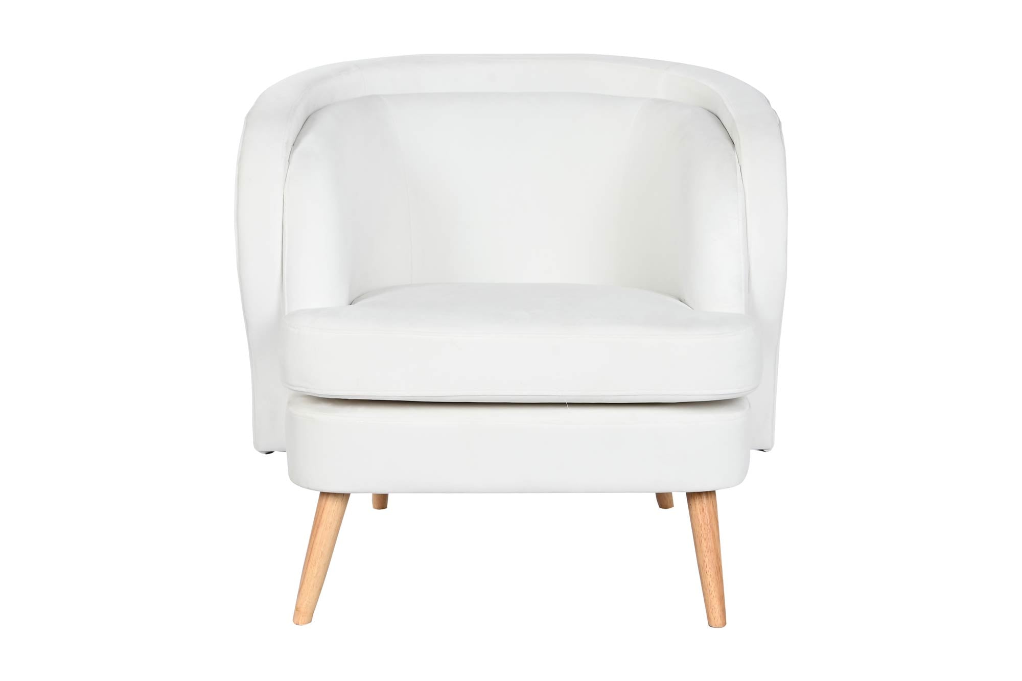 Poltrona de madeira de poliéster 91X80X78 Branca