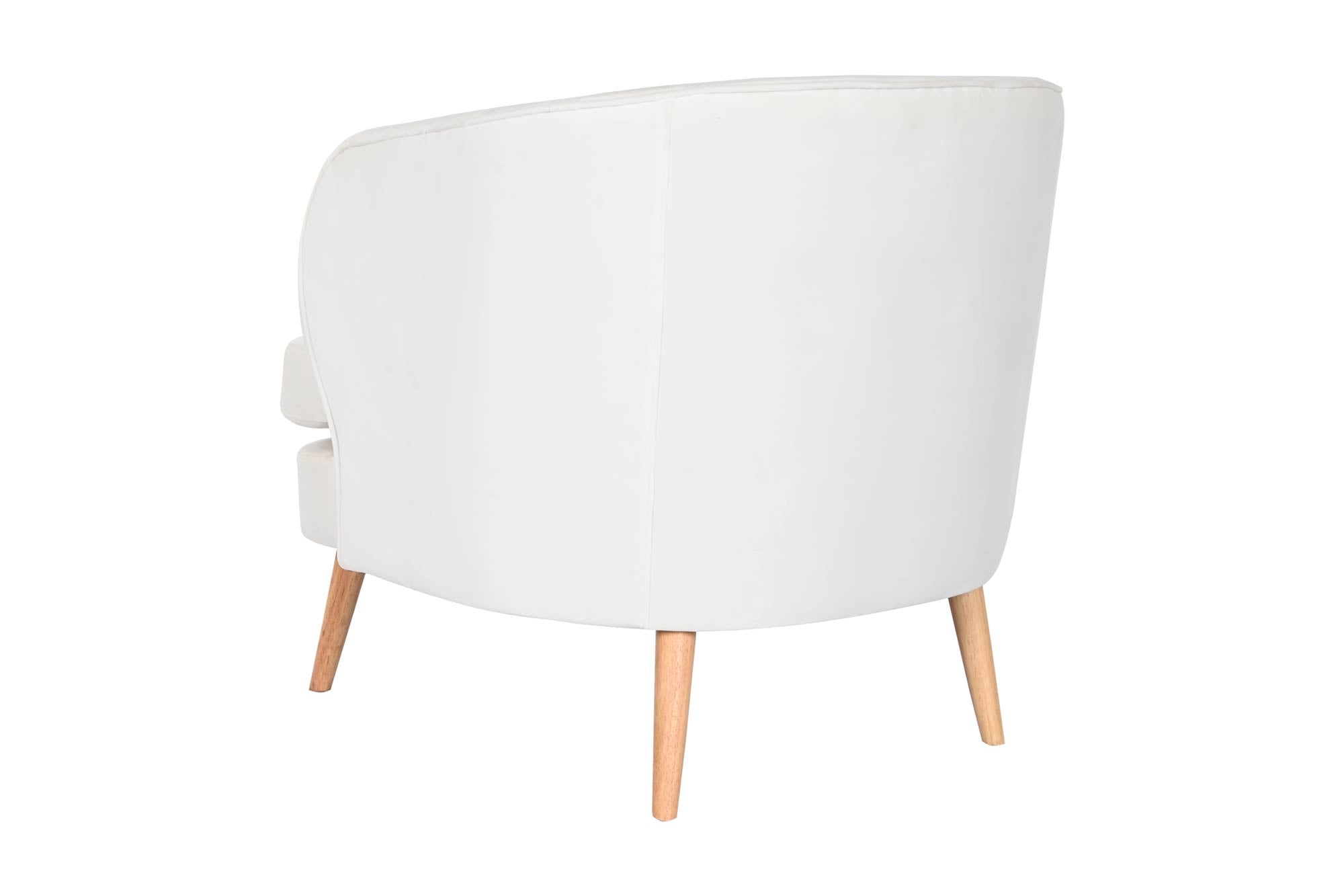 Polyester Wood Armchair 91X80X78 White