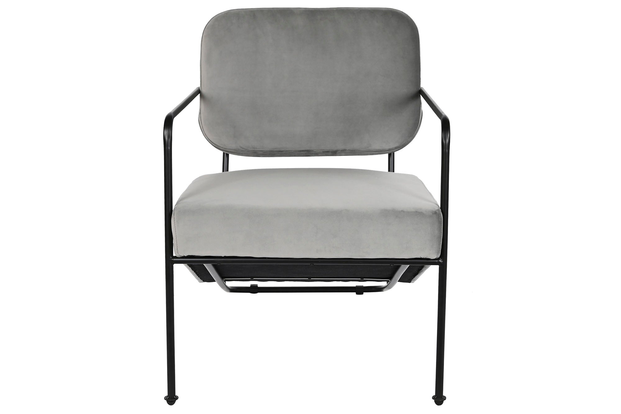 Polyester Metal Armchair 55X71X72 Grey