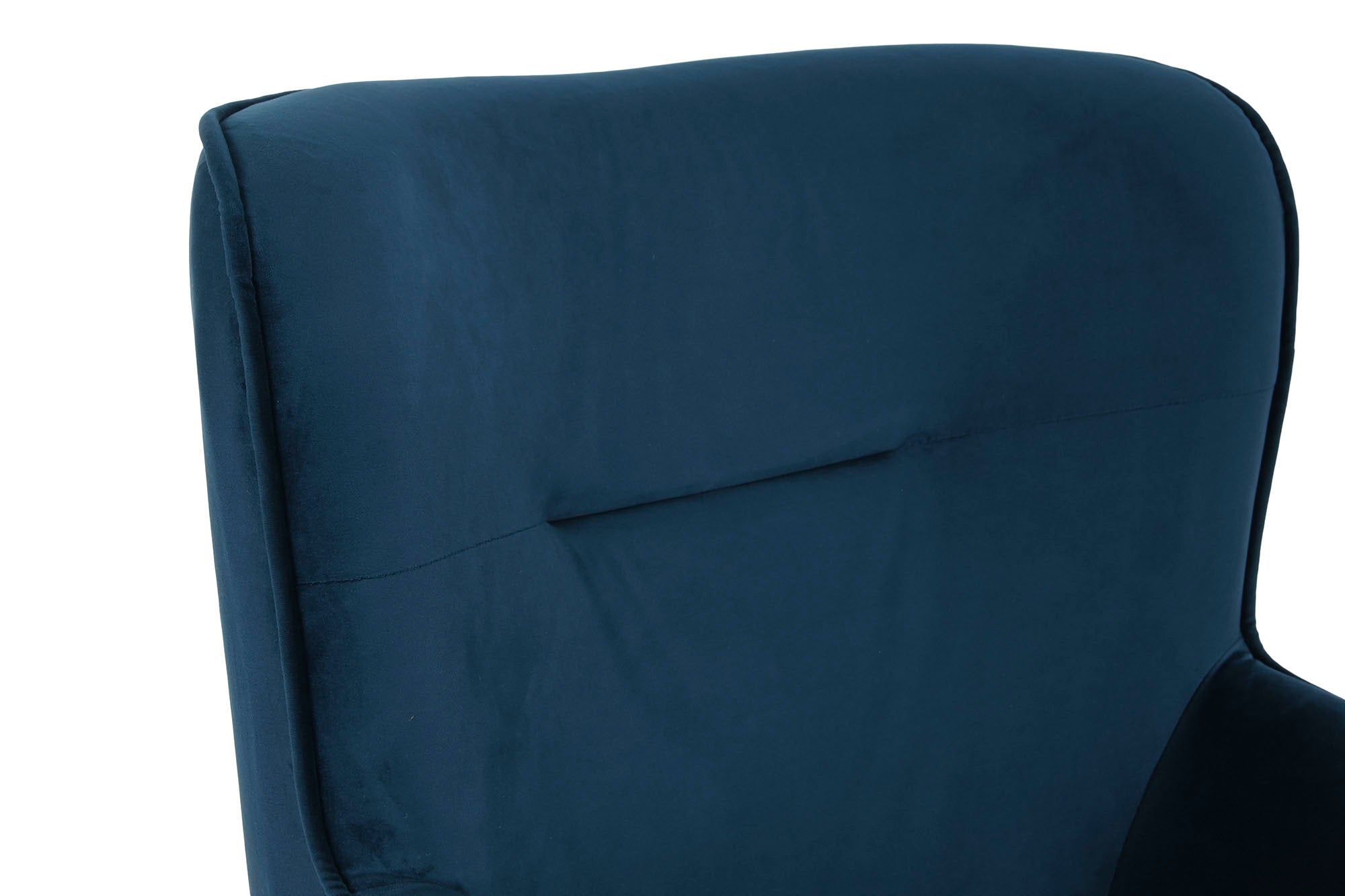 Polyester Metal Armchair 68X76X90 Blue Velvet