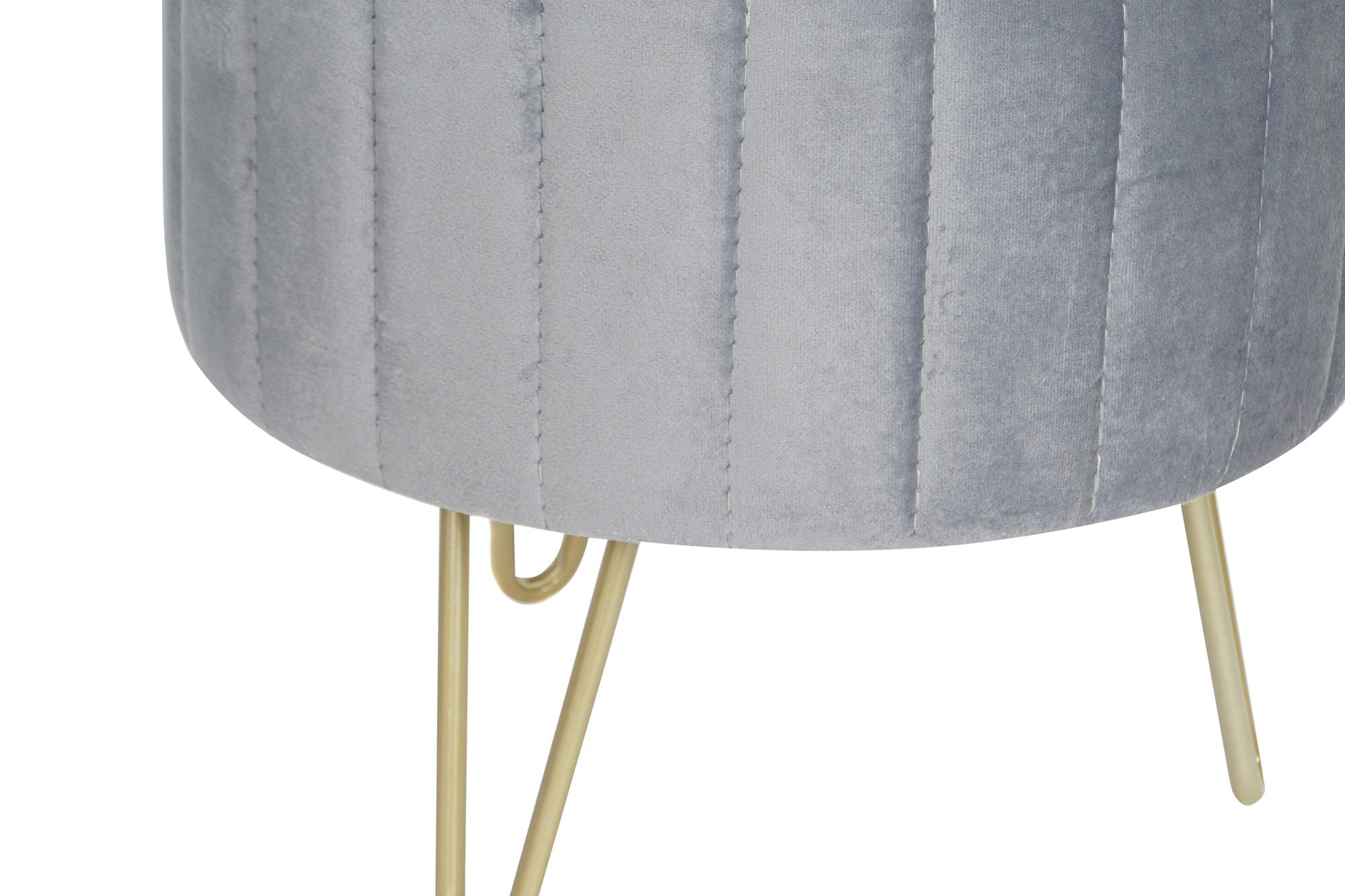 Footrest Set 3 Polyester Metal 80X80X45