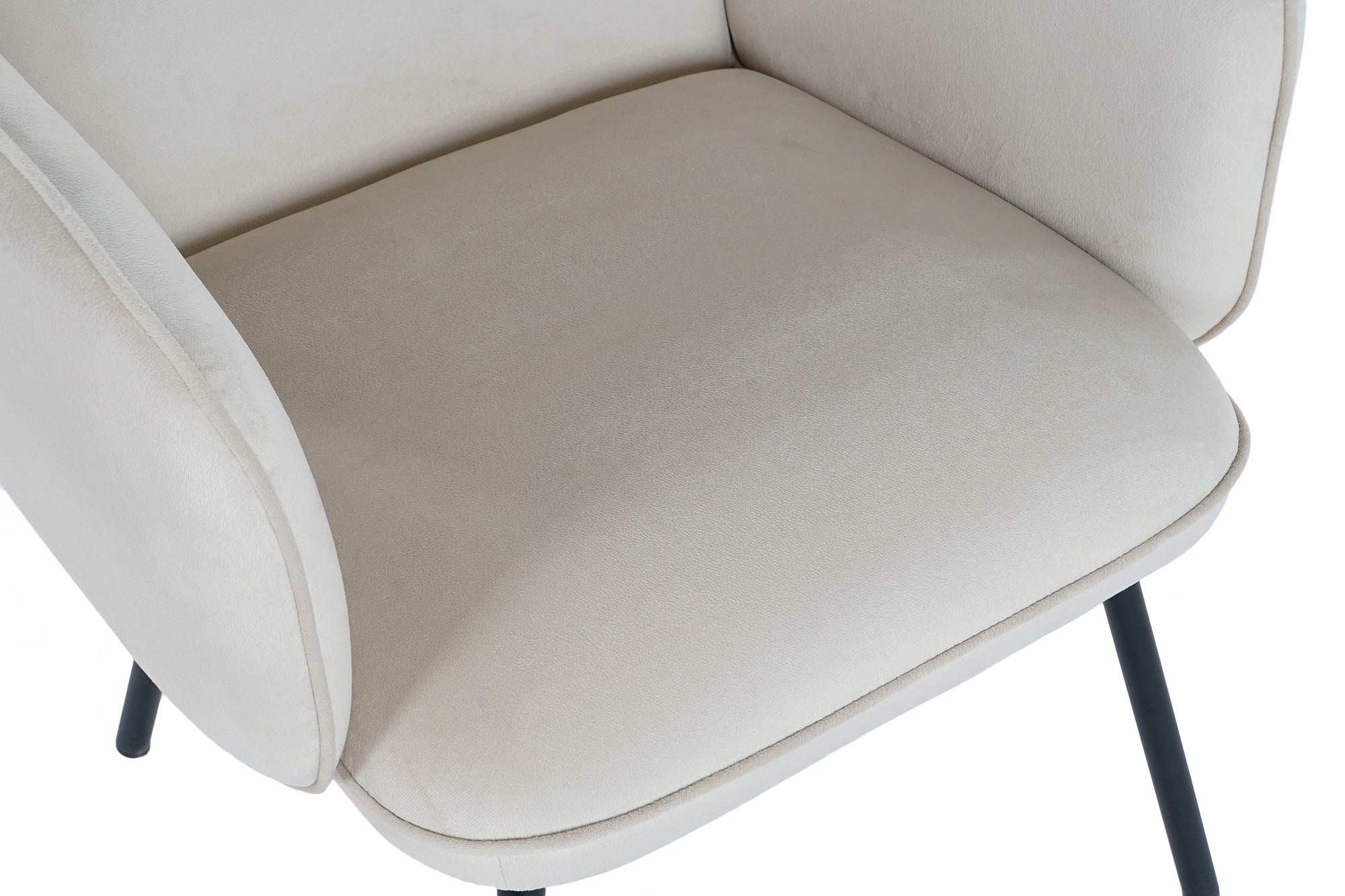 Polyester Metal Armchair 65X60X83 Beige