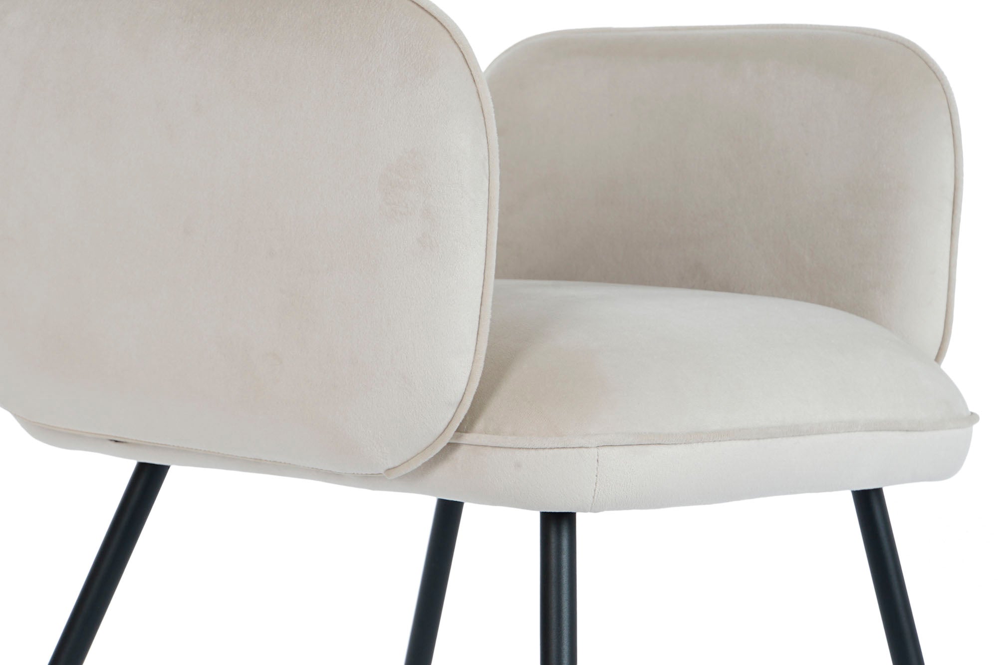 Polyester Metal Armchair 65X60X83 Beige