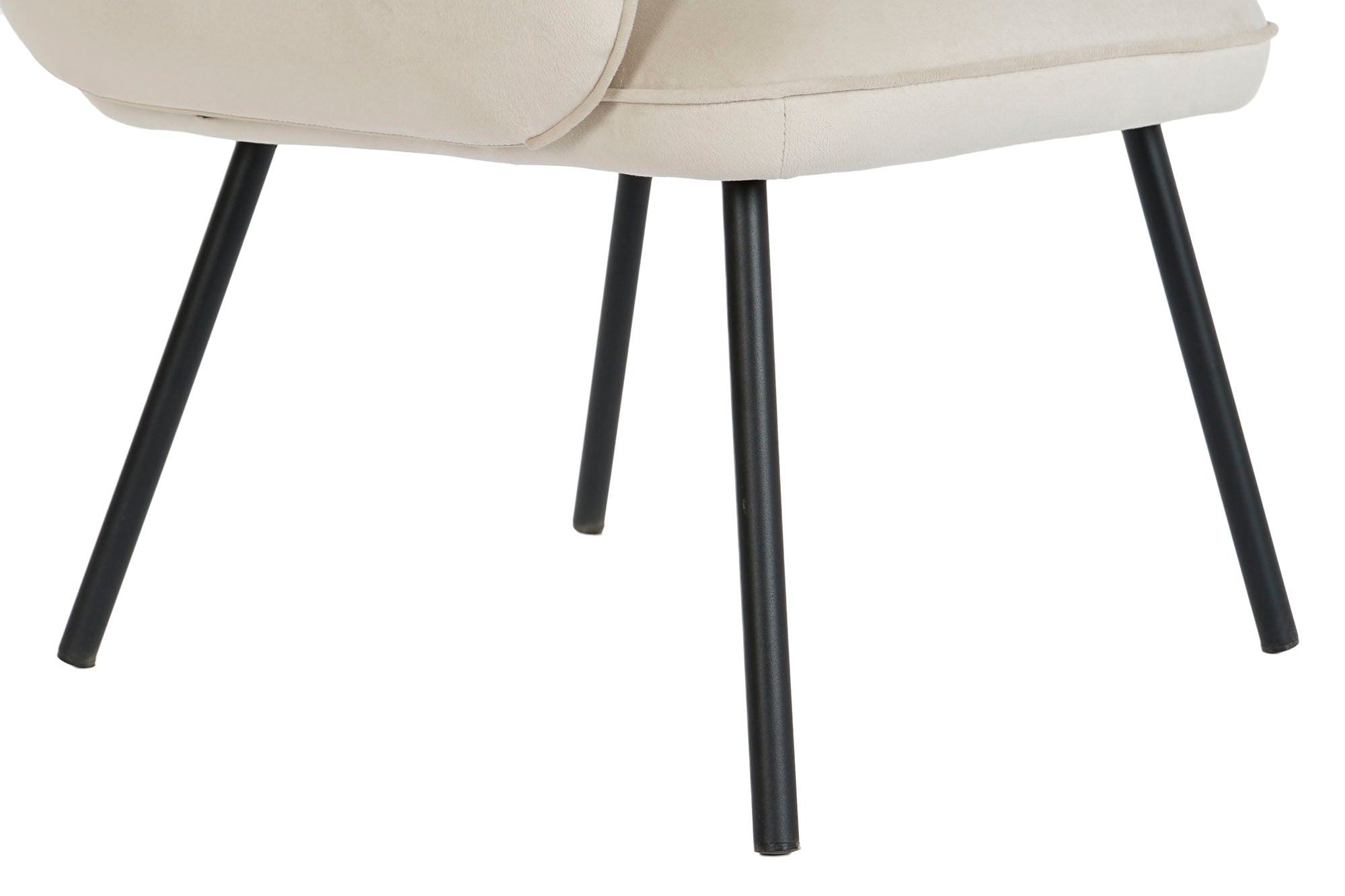 Polyester Metal Armchair 65X60X83 Beige