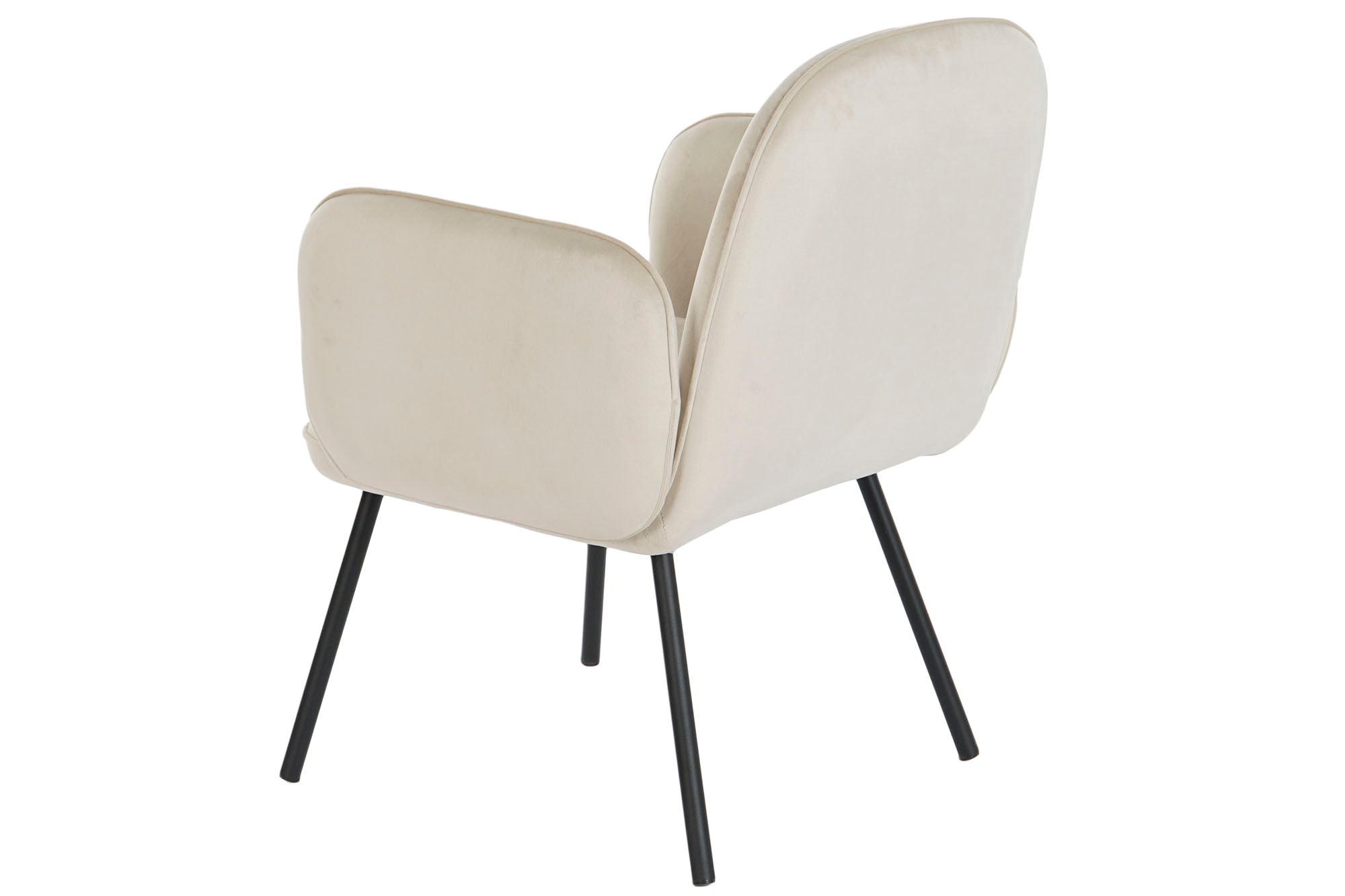 Poltrona de metal de poliéster 65x60x83 bege