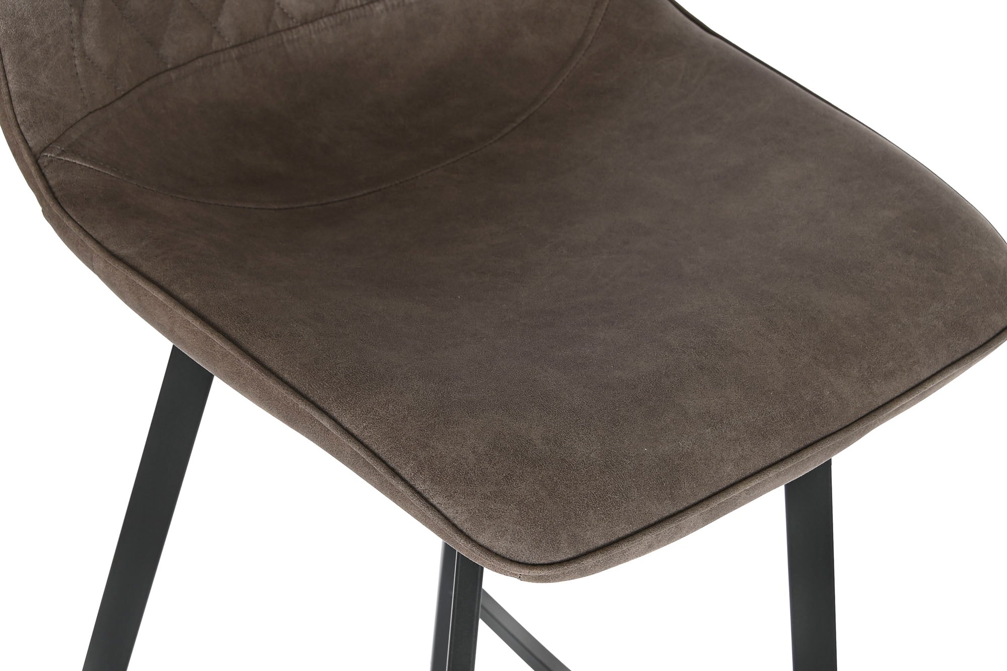 Taburete Metal Pu 56X49X110 Marron Oscuro