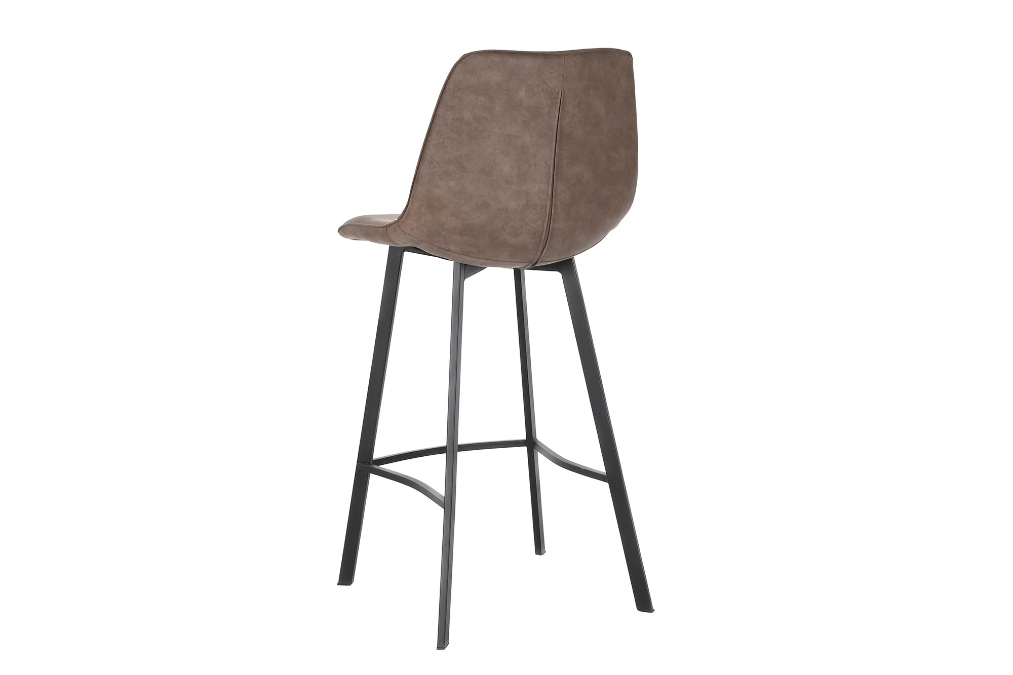 Taburete Metal Pu 56X49X110 Marron Oscuro