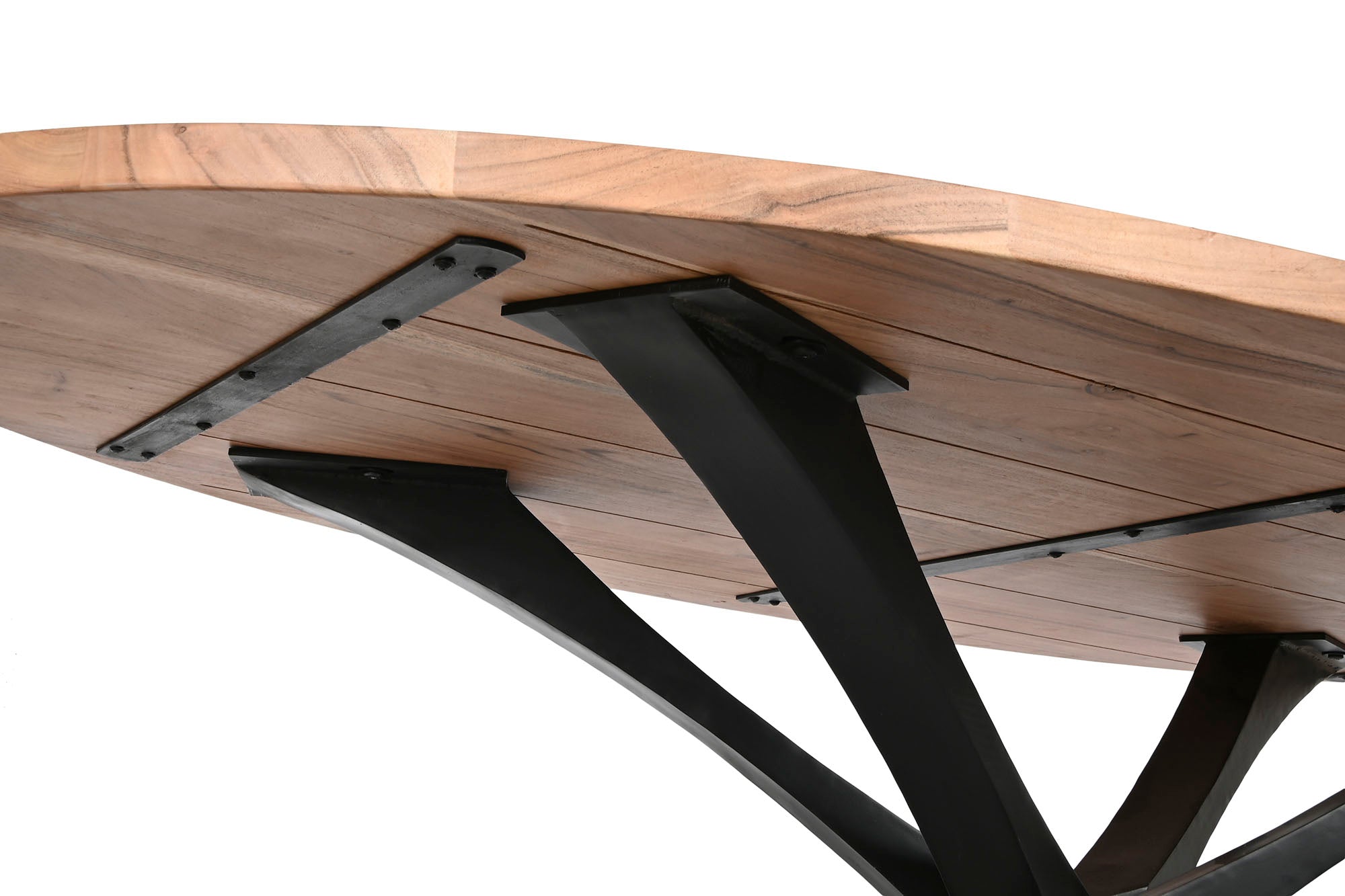 Mesa Comedor Acacia Metal 200X110X76 Natural