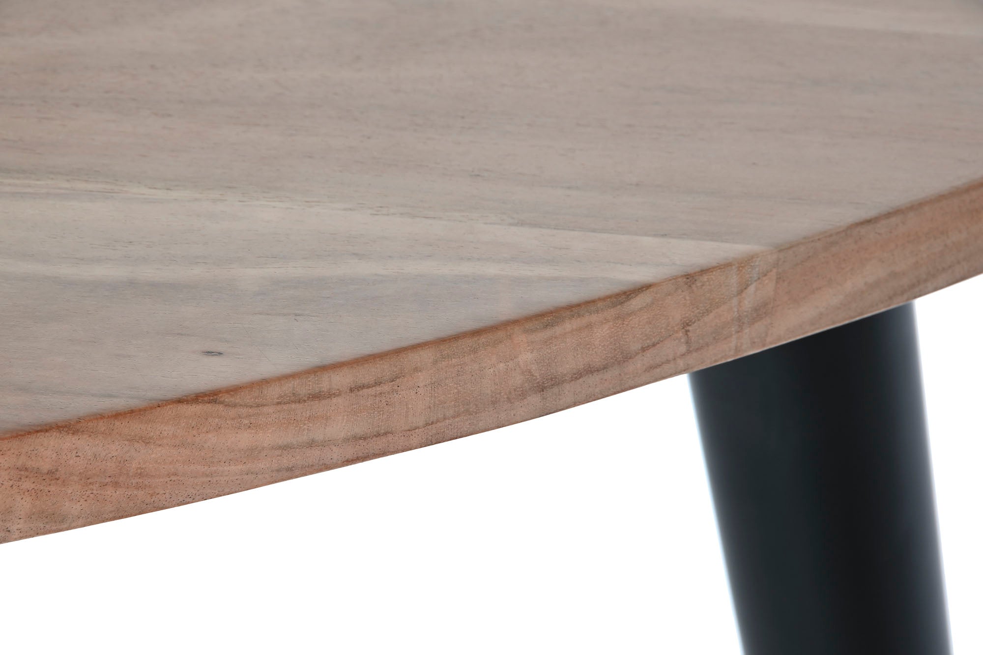 Mesa Centro Acacia Metal 90X90X76 Natural