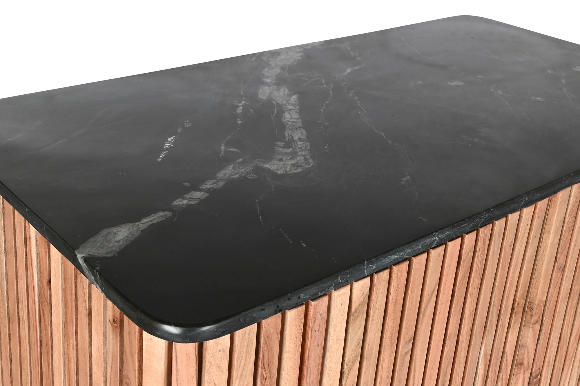 Acacia Marble Sideboard 85X45X130 79.60 Black