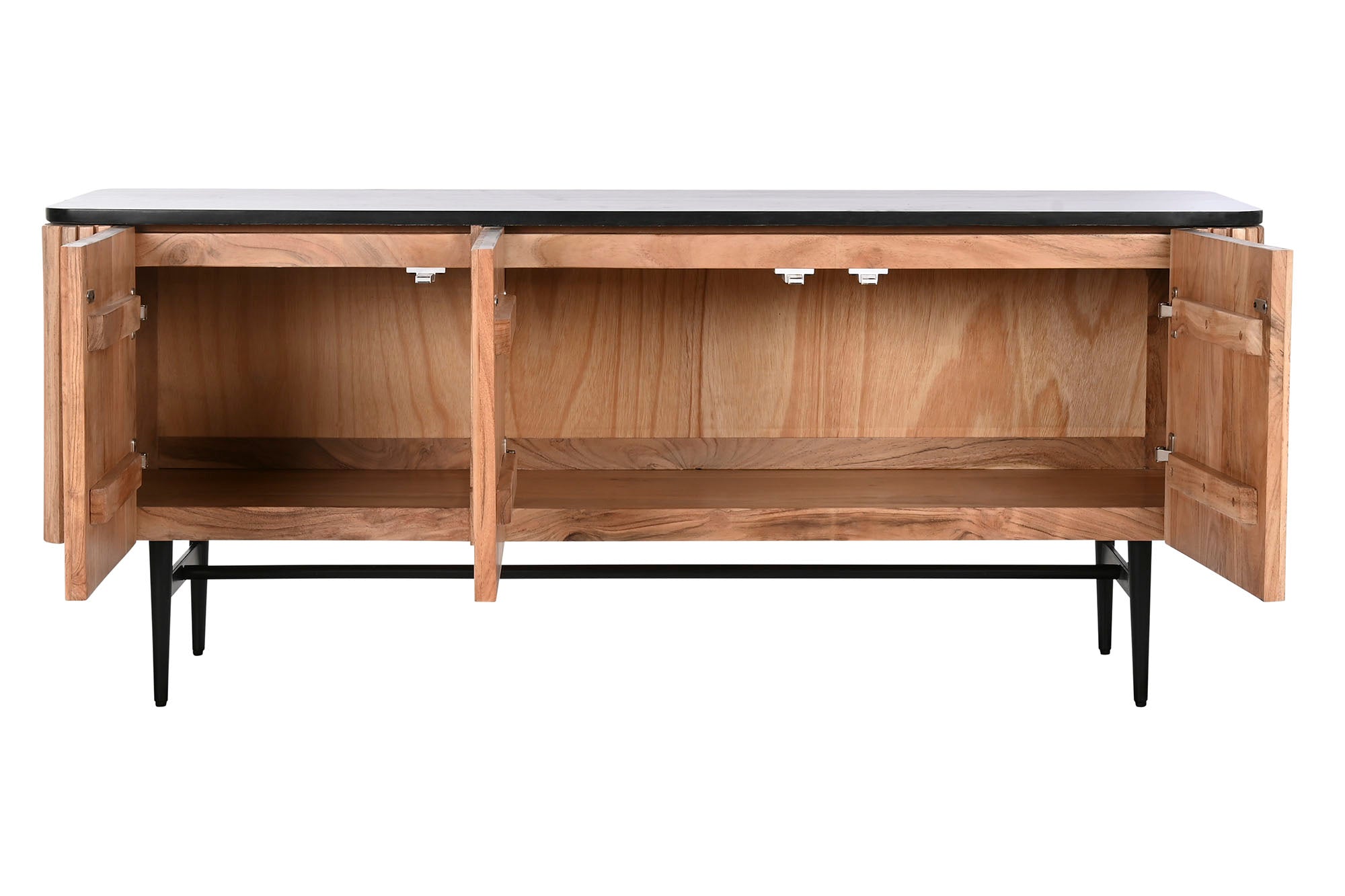 Mueble Tv Acacia Marmol 145X45X60 Negro