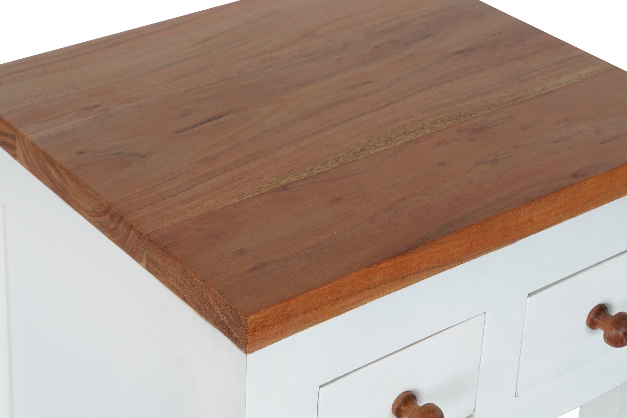 Mesa de cabeceira Mango Acacia 45x40x60 branca