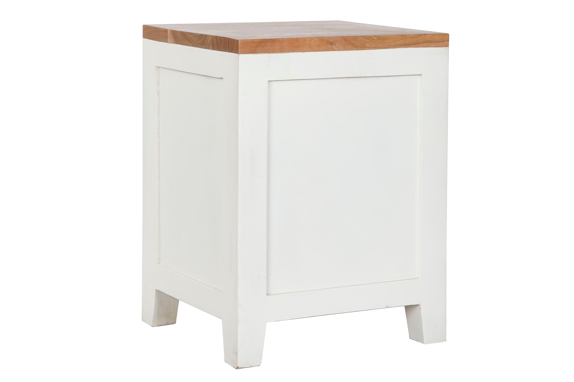 Mesita De Noche Mango Acacia 45X40X60 20,00 Blanco