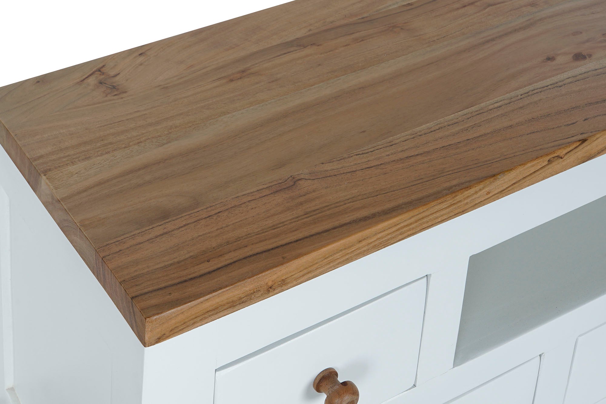 Mueble Tv Mango Acacia 125X40X50 Blanco