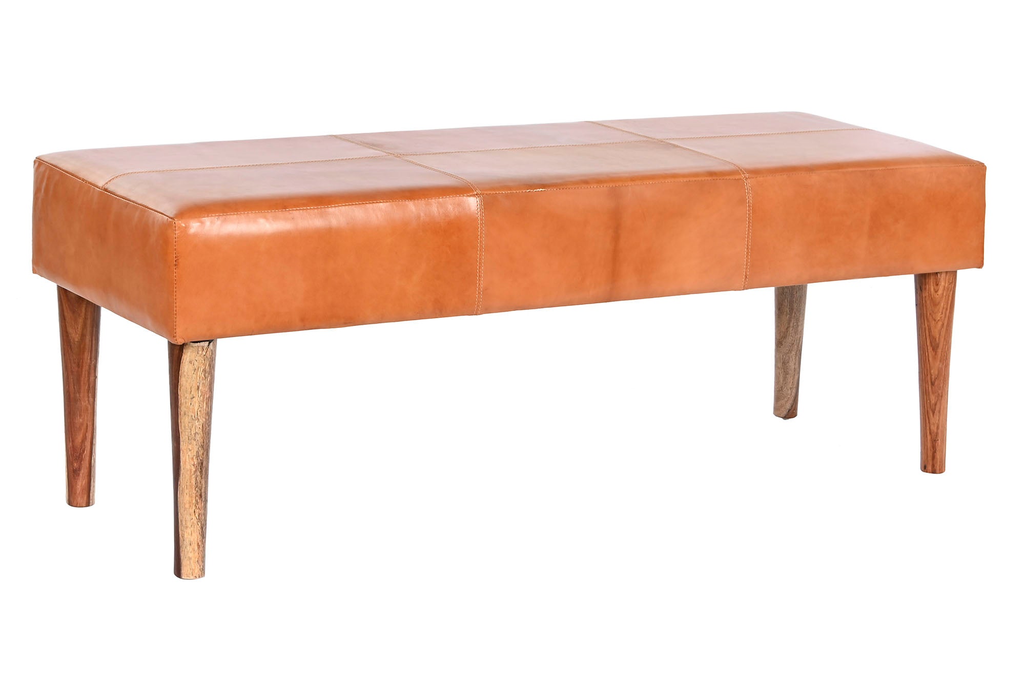 Descalzadora Piel Madera 122X41X46 Camel