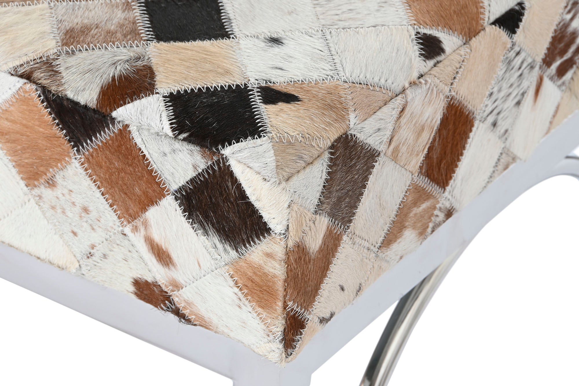 Descalzadora Piel Acero 122X41X44 Rombos Camel