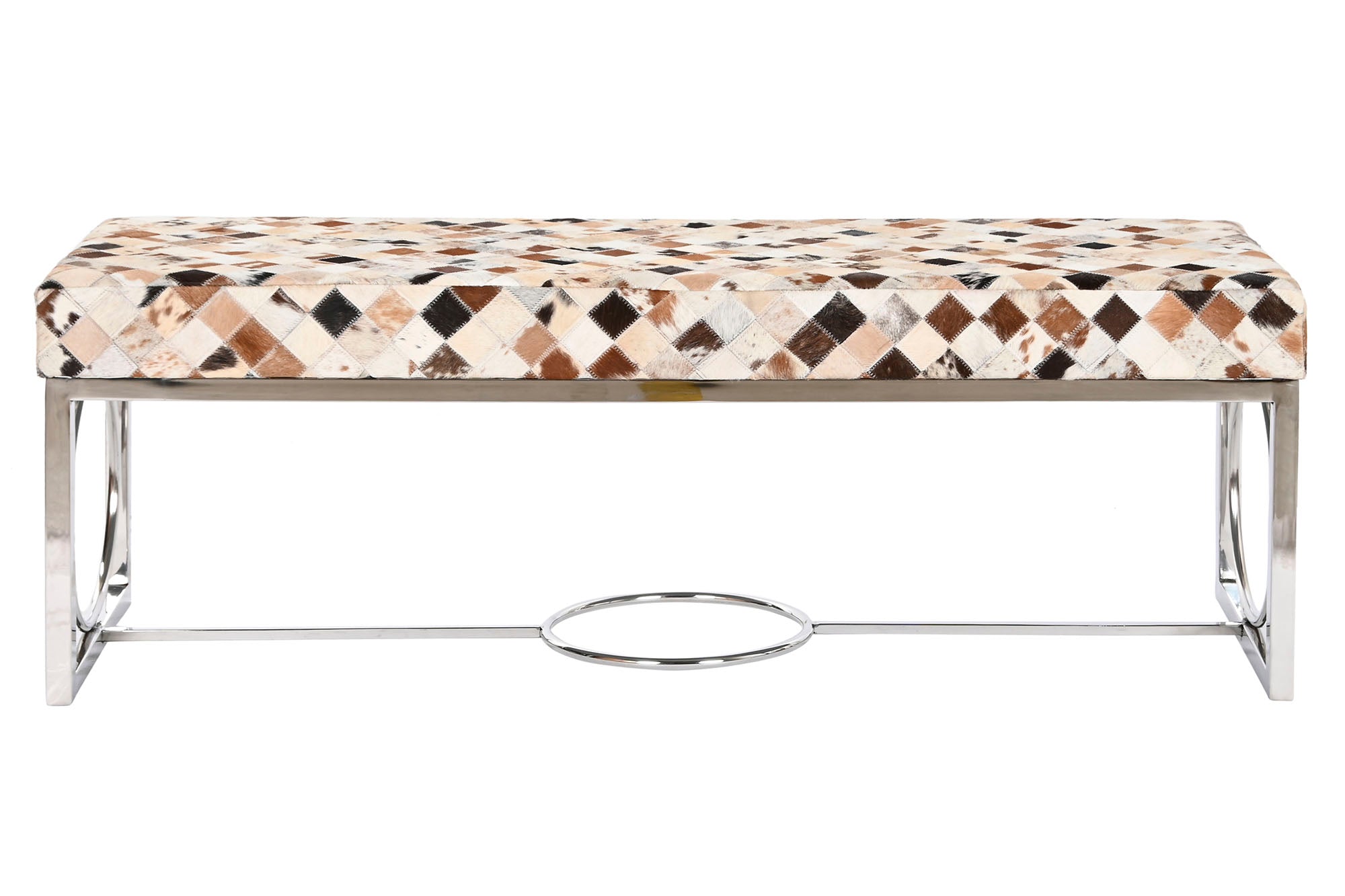 Descalzadora Piel Acero 122X41X44 Rombos Camel