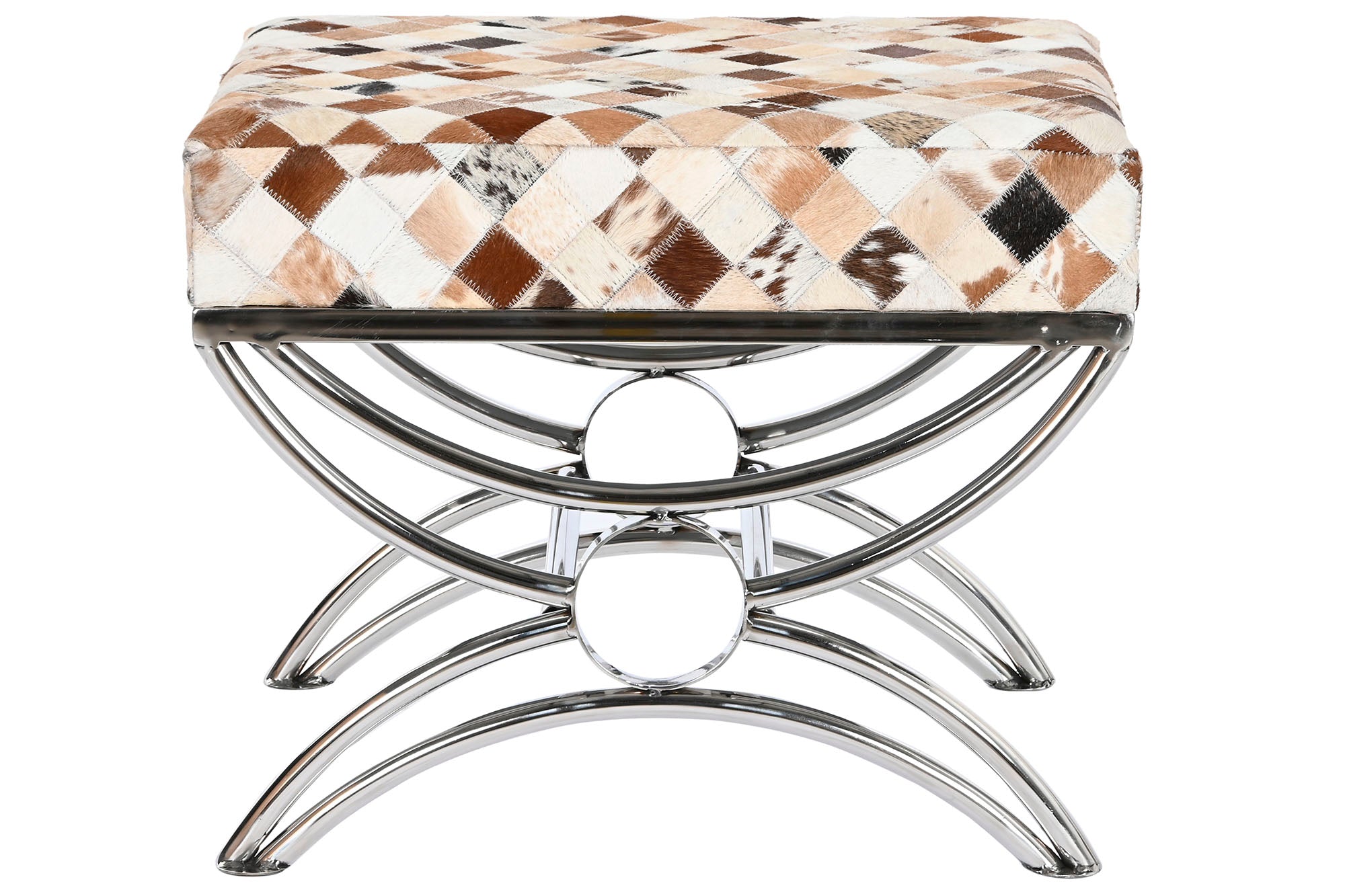 Descalzadora Acero Piel 53X40X43 Rombos Camel