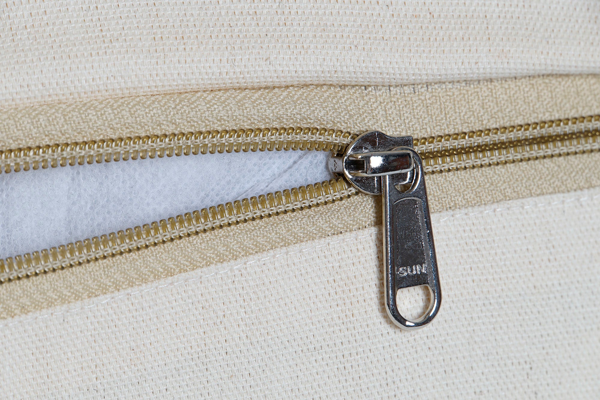 Cojin Piel Poliester 40X10X40 Cremallera Camel