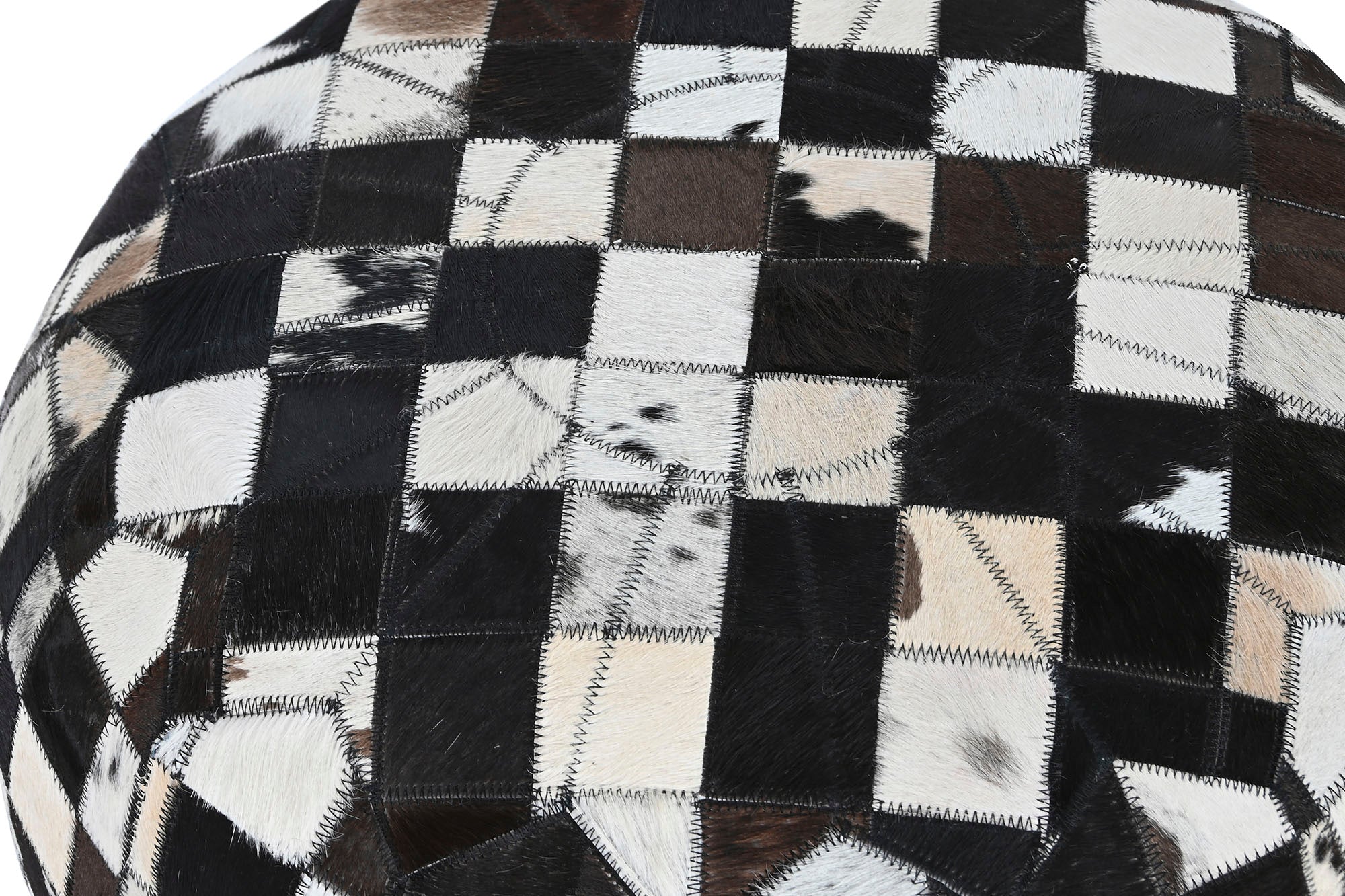 Leather Floor Cushion 48X48X35 Dark Brown