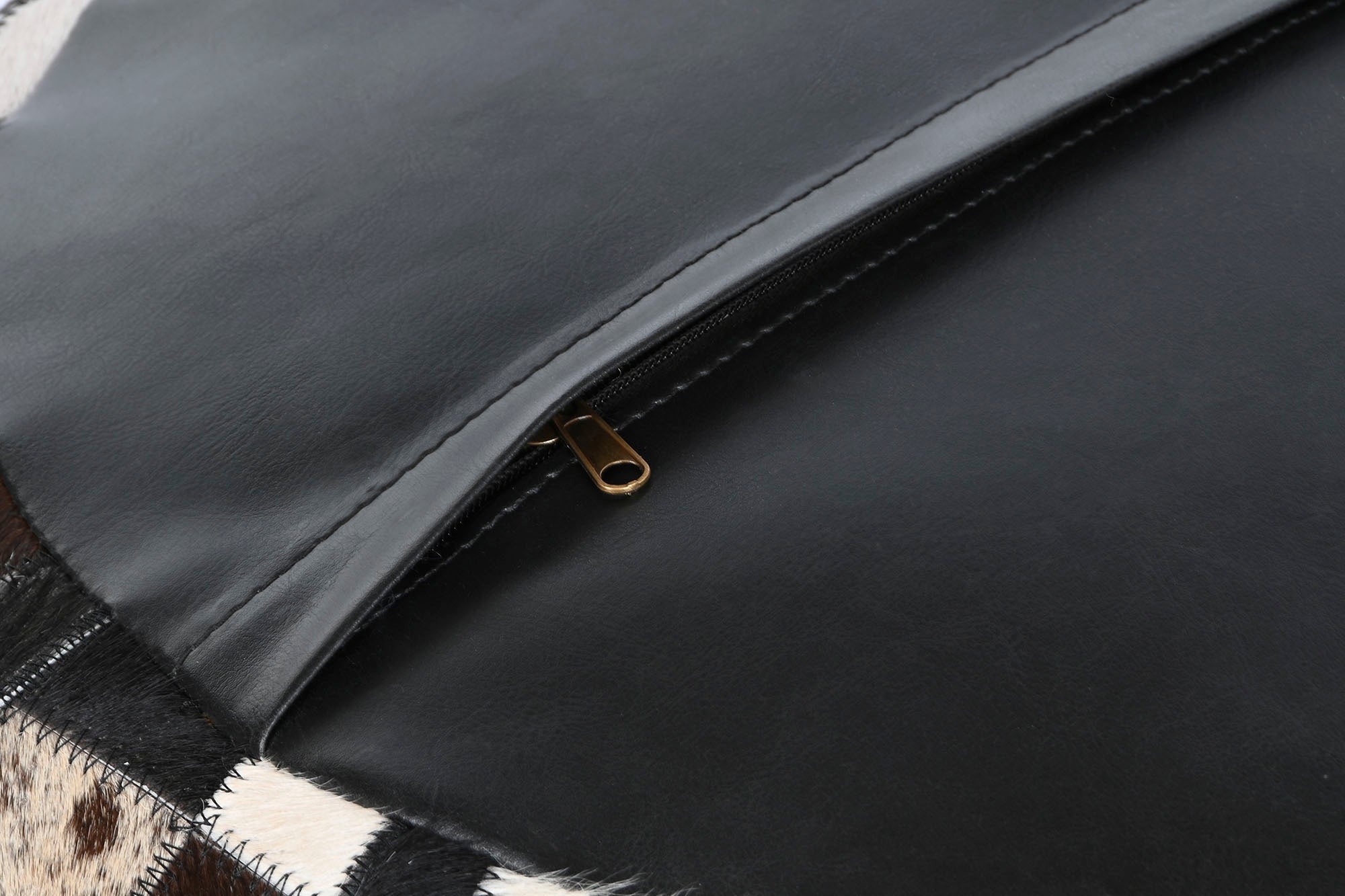 Leather Floor Cushion 48X48X35 Dark Brown