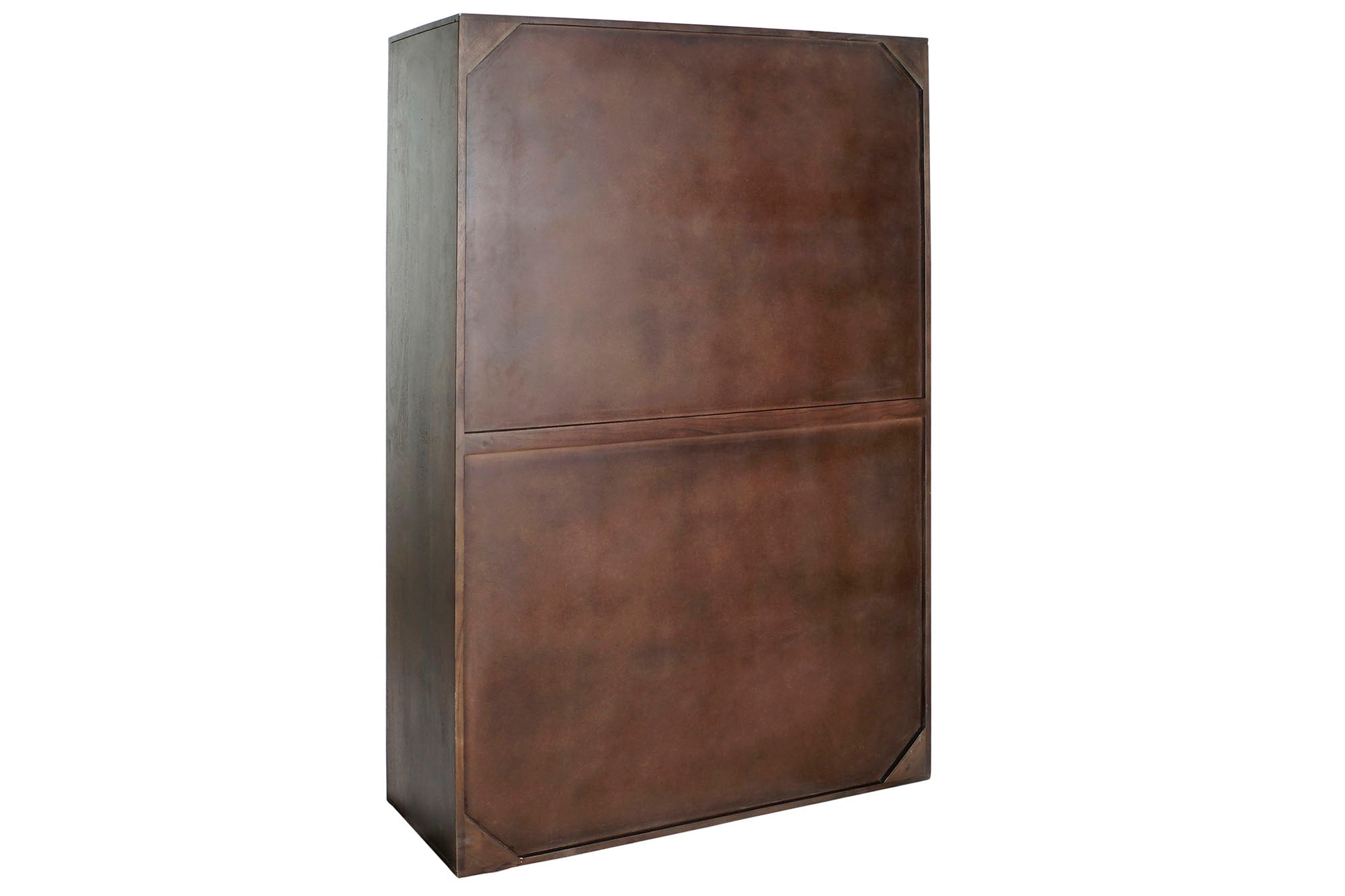 Acacia Metal Wardrobe 100x40x175 Dark Brown