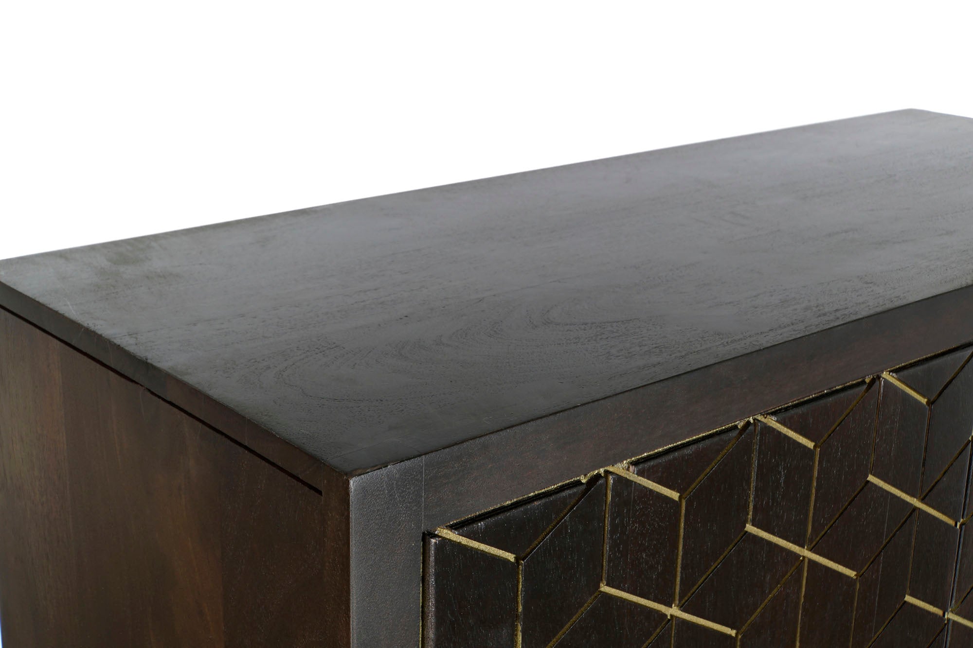 Acacia Metal Wardrobe 100x40x175 Dark Brown