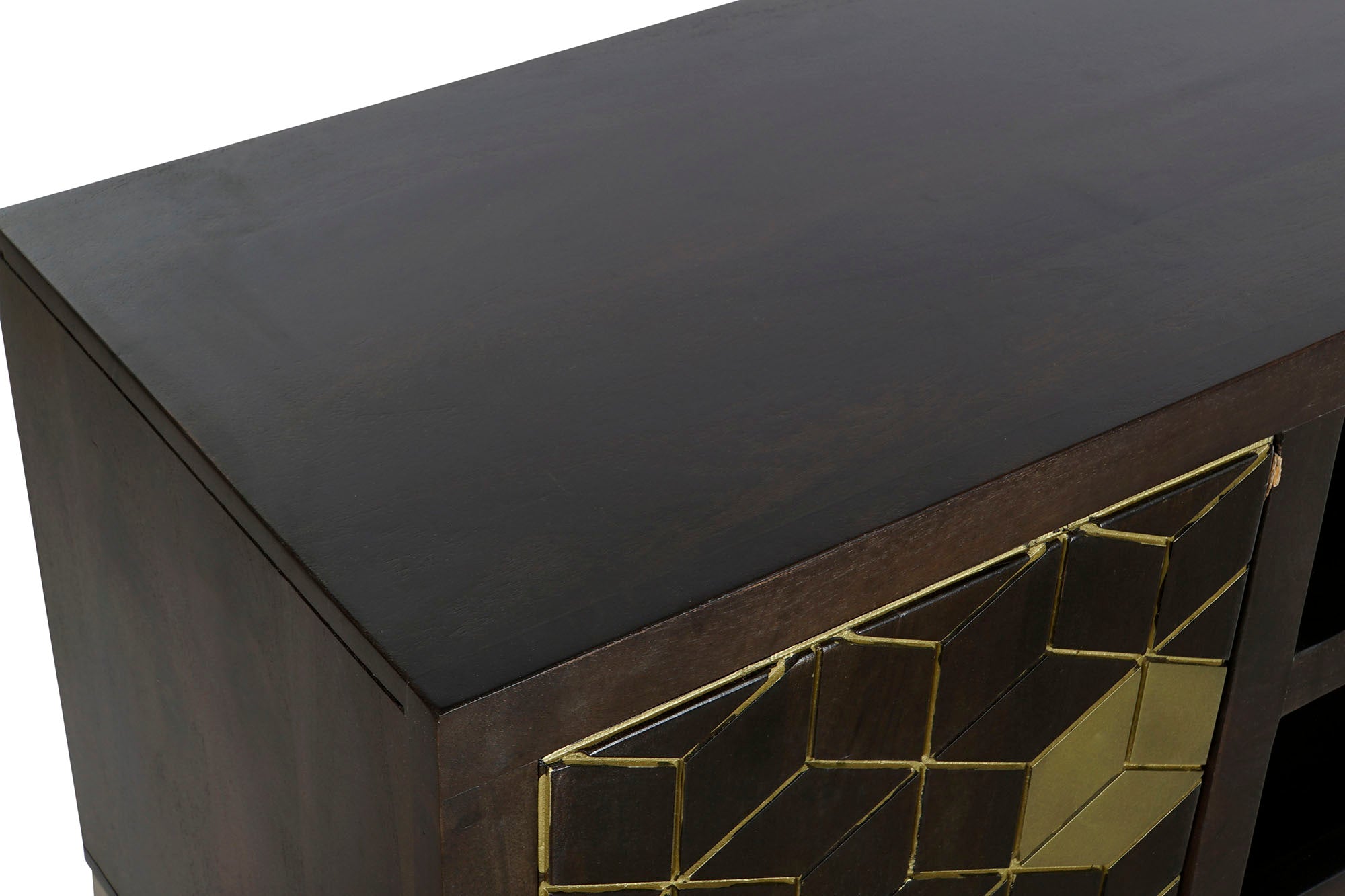 Mueble Tv Acacia Metal 140X40X55 Marron