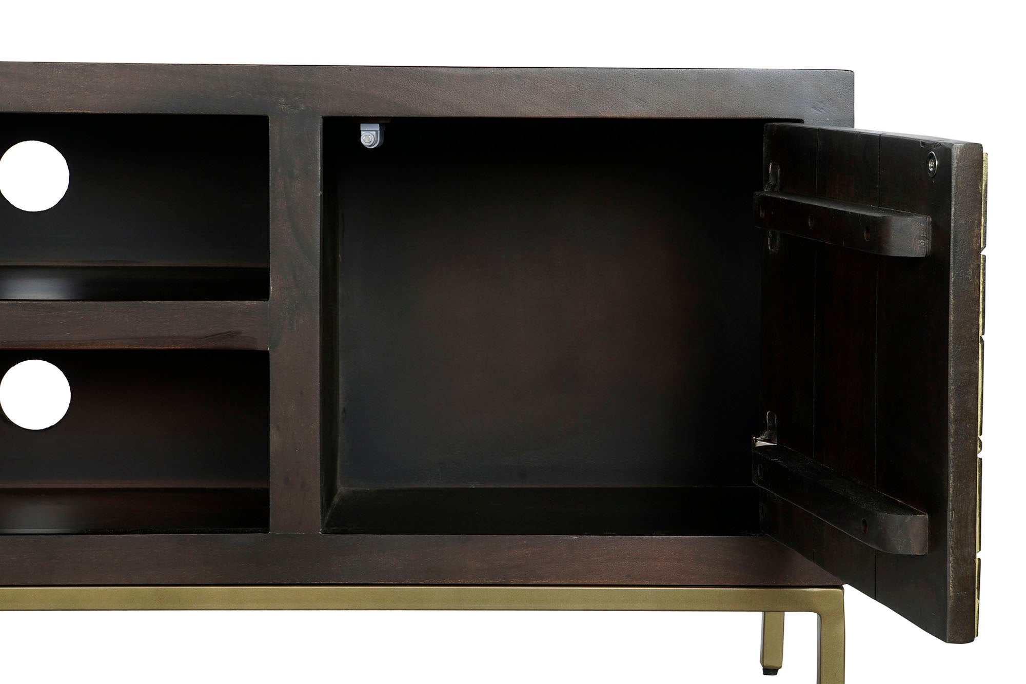 Mueble Tv Acacia Metal 140X40X55 Marron