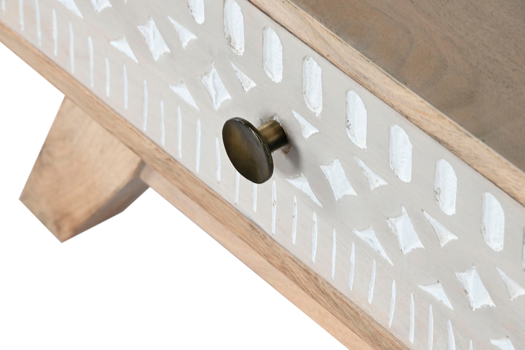 Mesa de cabeceira Mango 55x35x45 Borda branca