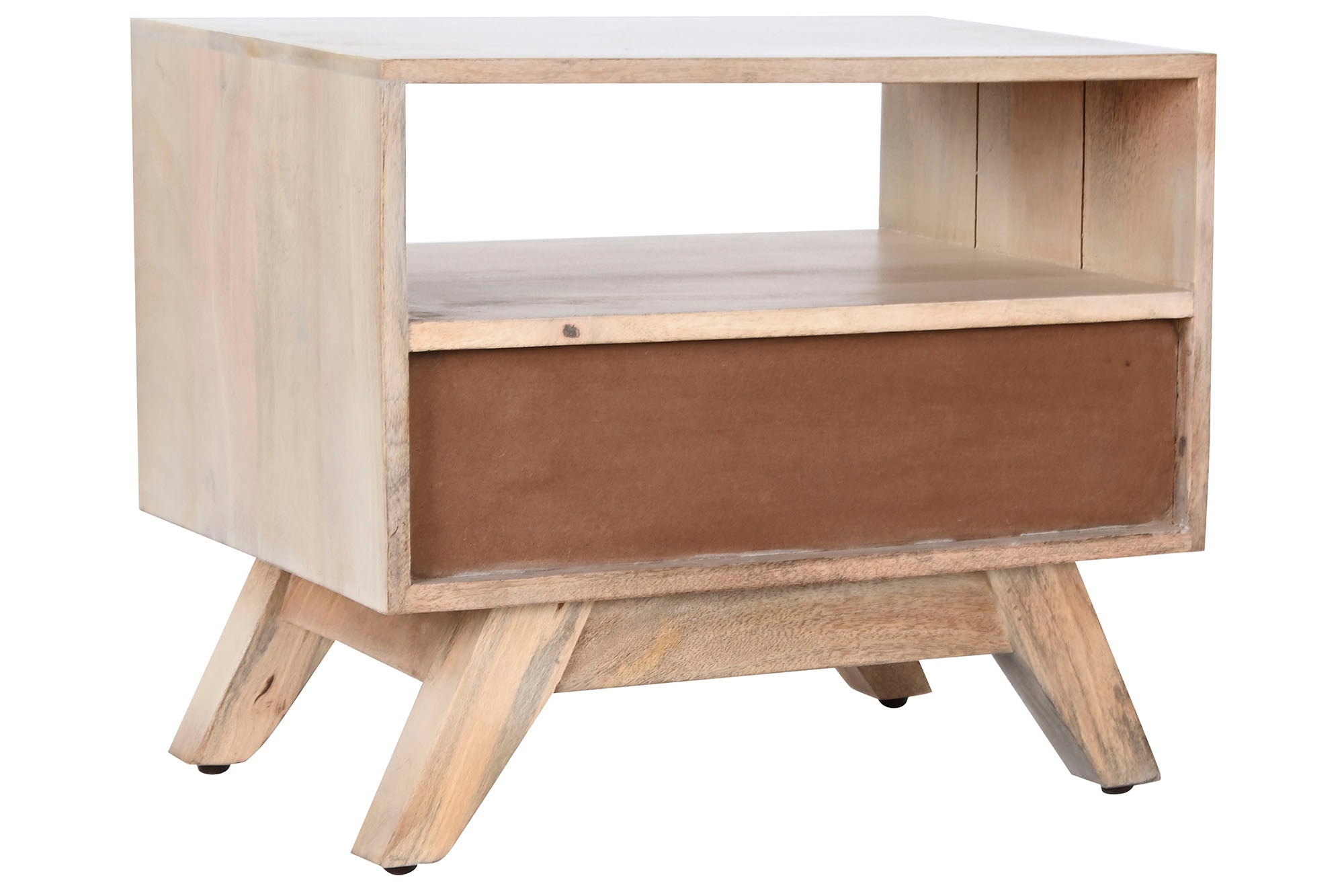 Mesa de cabeceira Mango 55x35x45 Borda branca