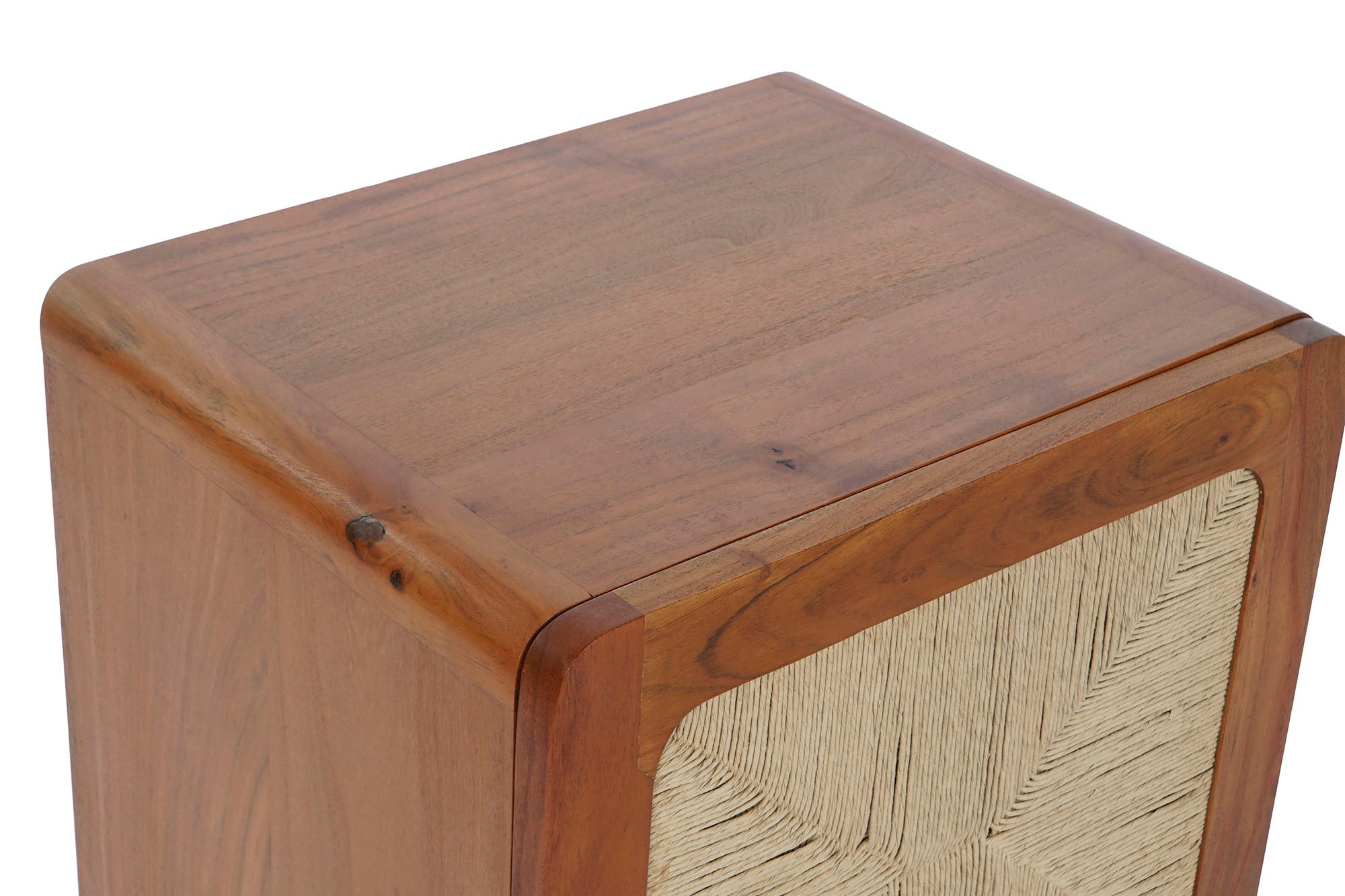 Acacia Rattan Bedside Table 50x40x50 Braided