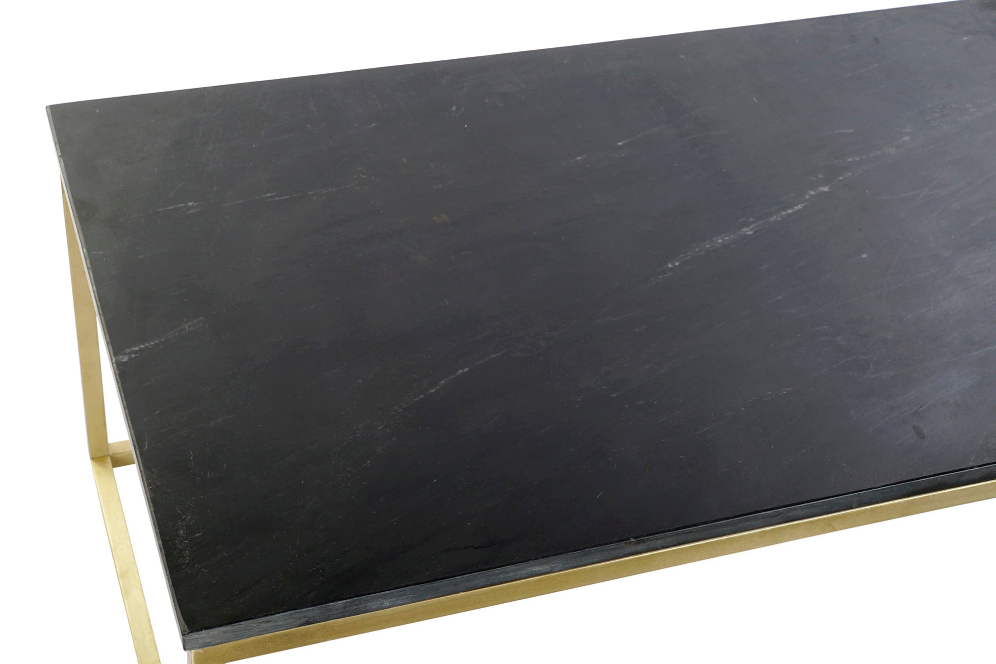 Mesa Centro Marmol Hierro 100X61X43 Negro