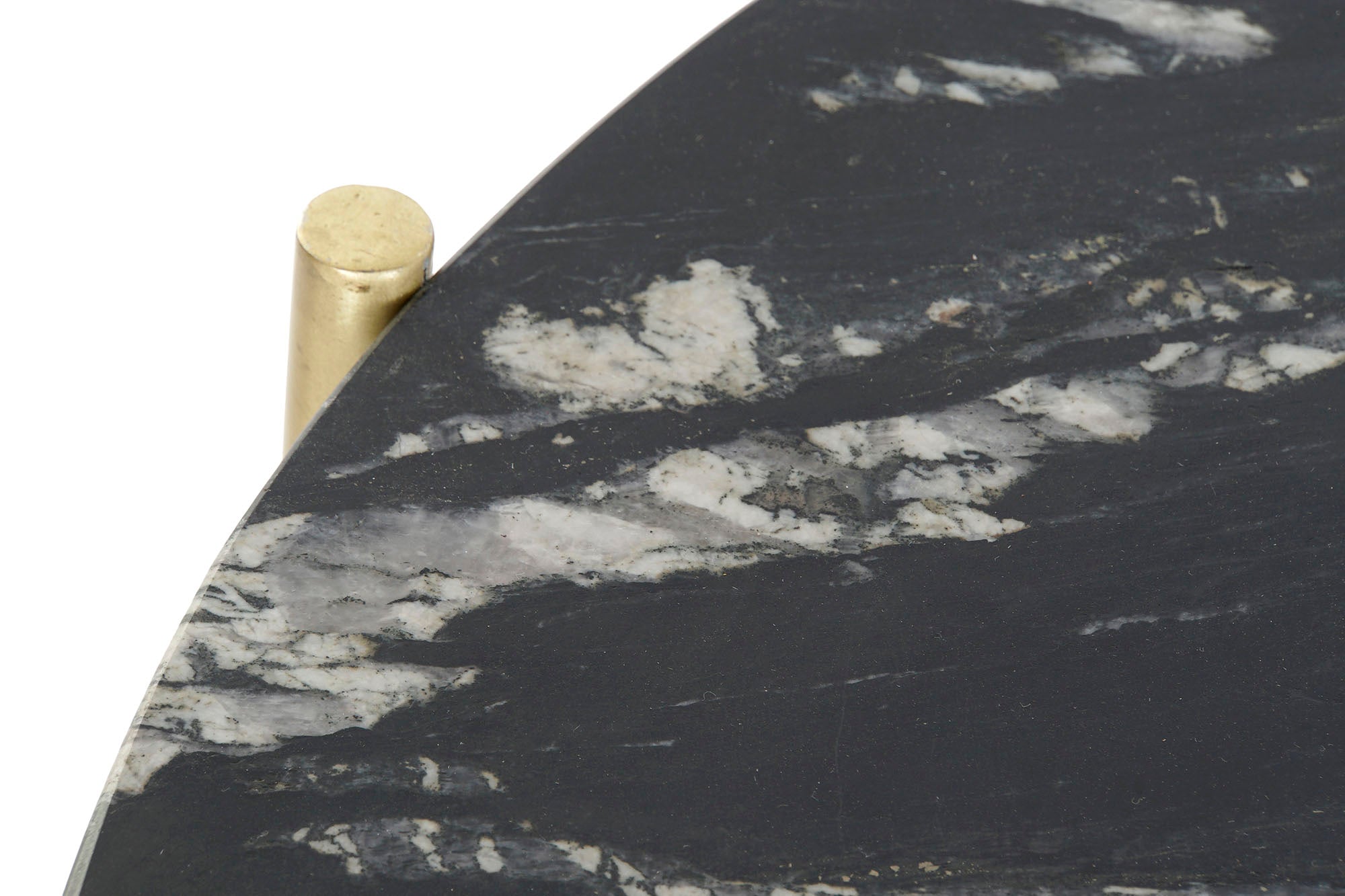 Mesa de Centro de Ferro e Mármore 81X81X44 Preto