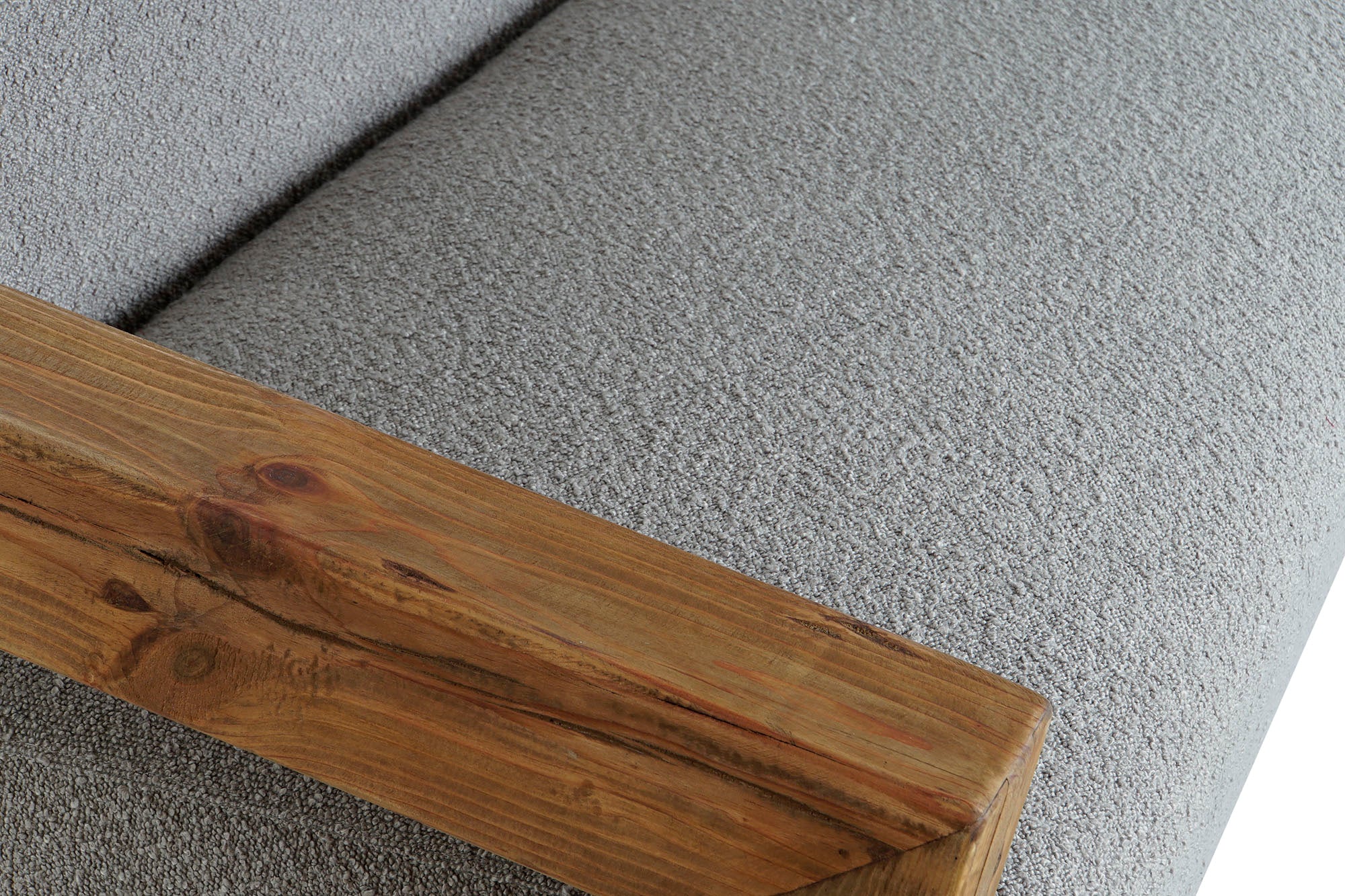 Recycled Wood Polyester Sofa 221X94X83 Boucle