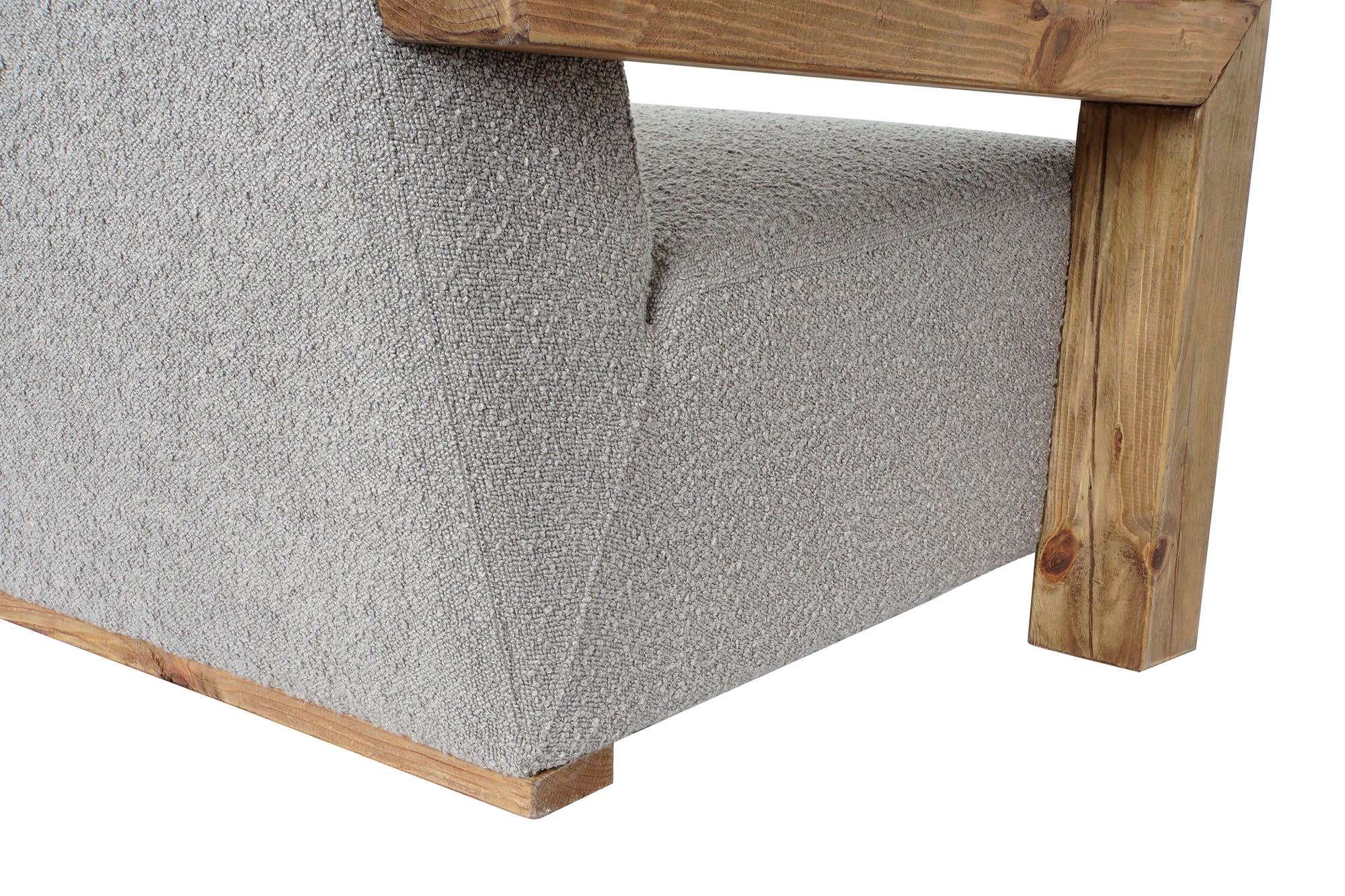 Recycled Wood Polyester Sofa 221X94X83 Boucle