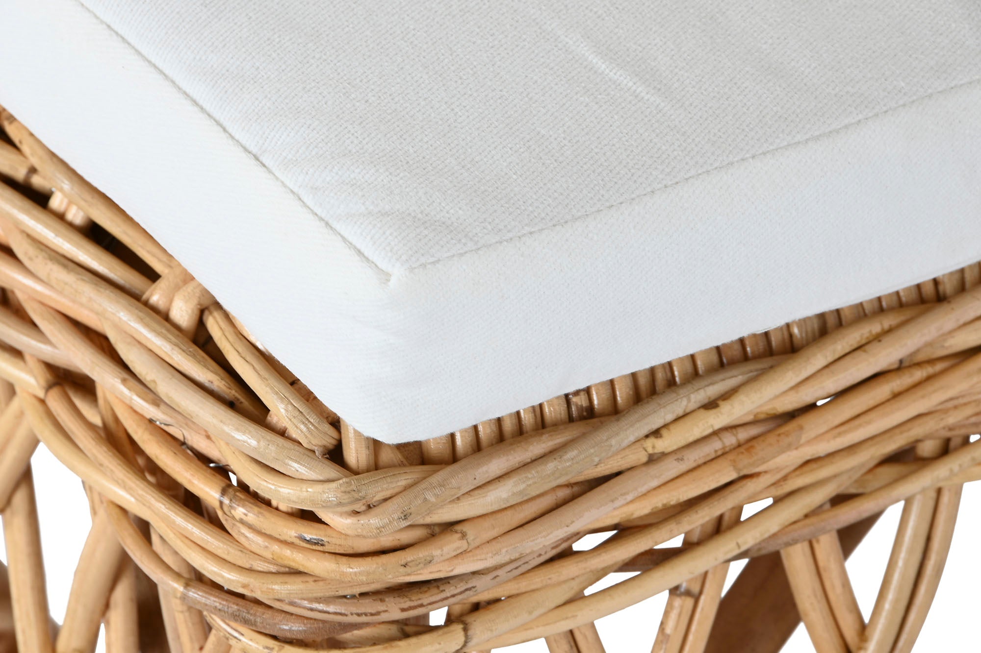 Cadeira de vime 47x58x90 com almofada natural