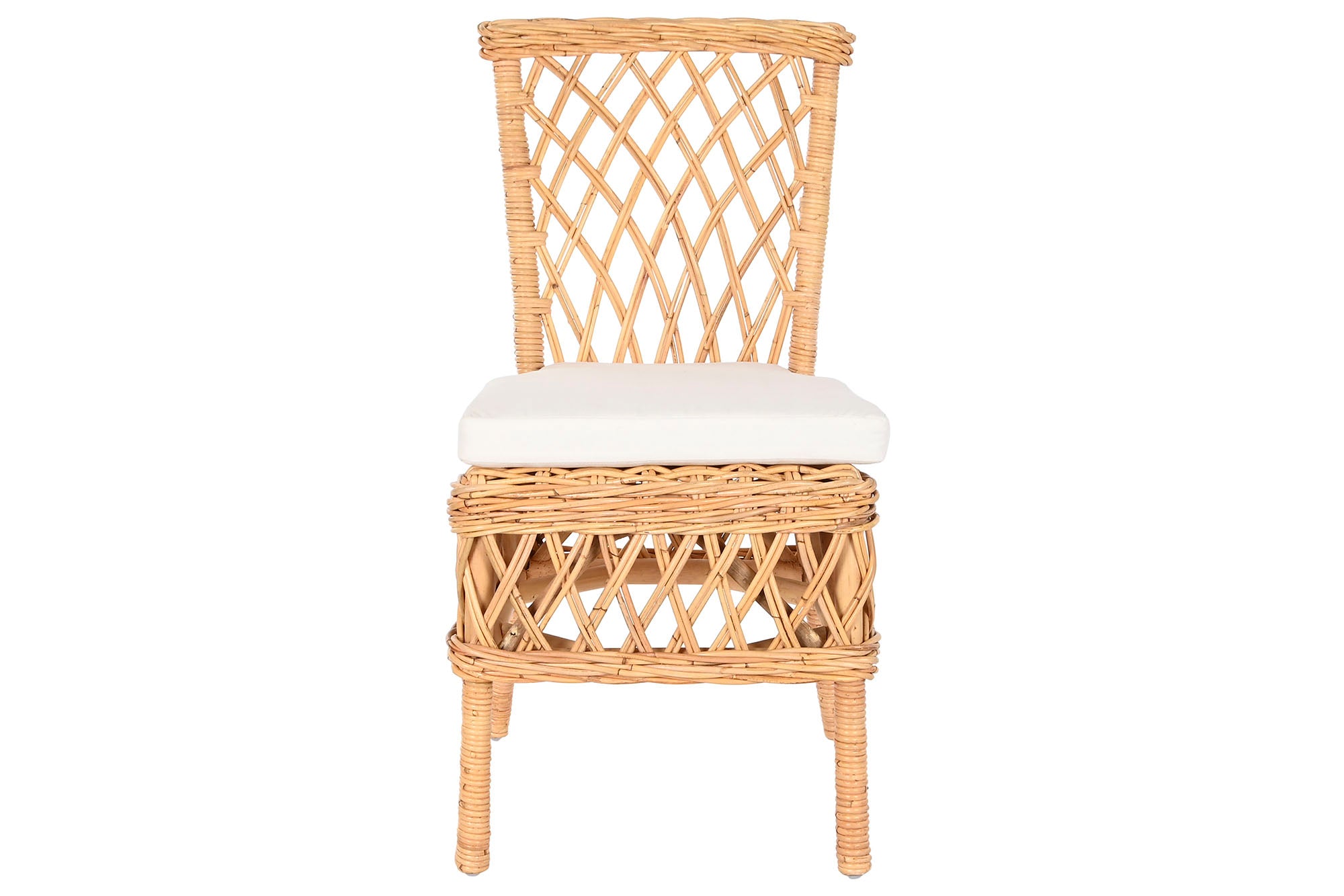 Cadeira de vime 47x58x90 com almofada natural