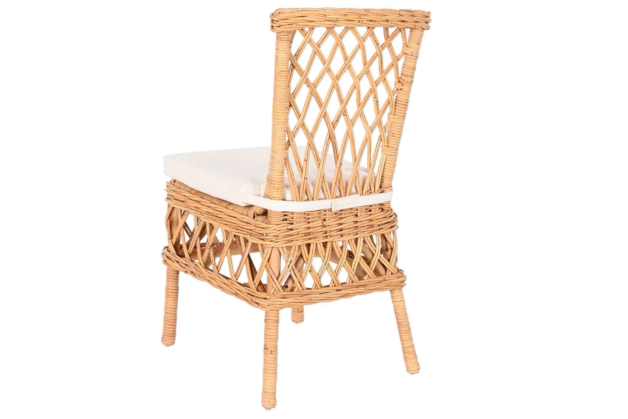 Cadeira de vime 47x58x90 com almofada natural