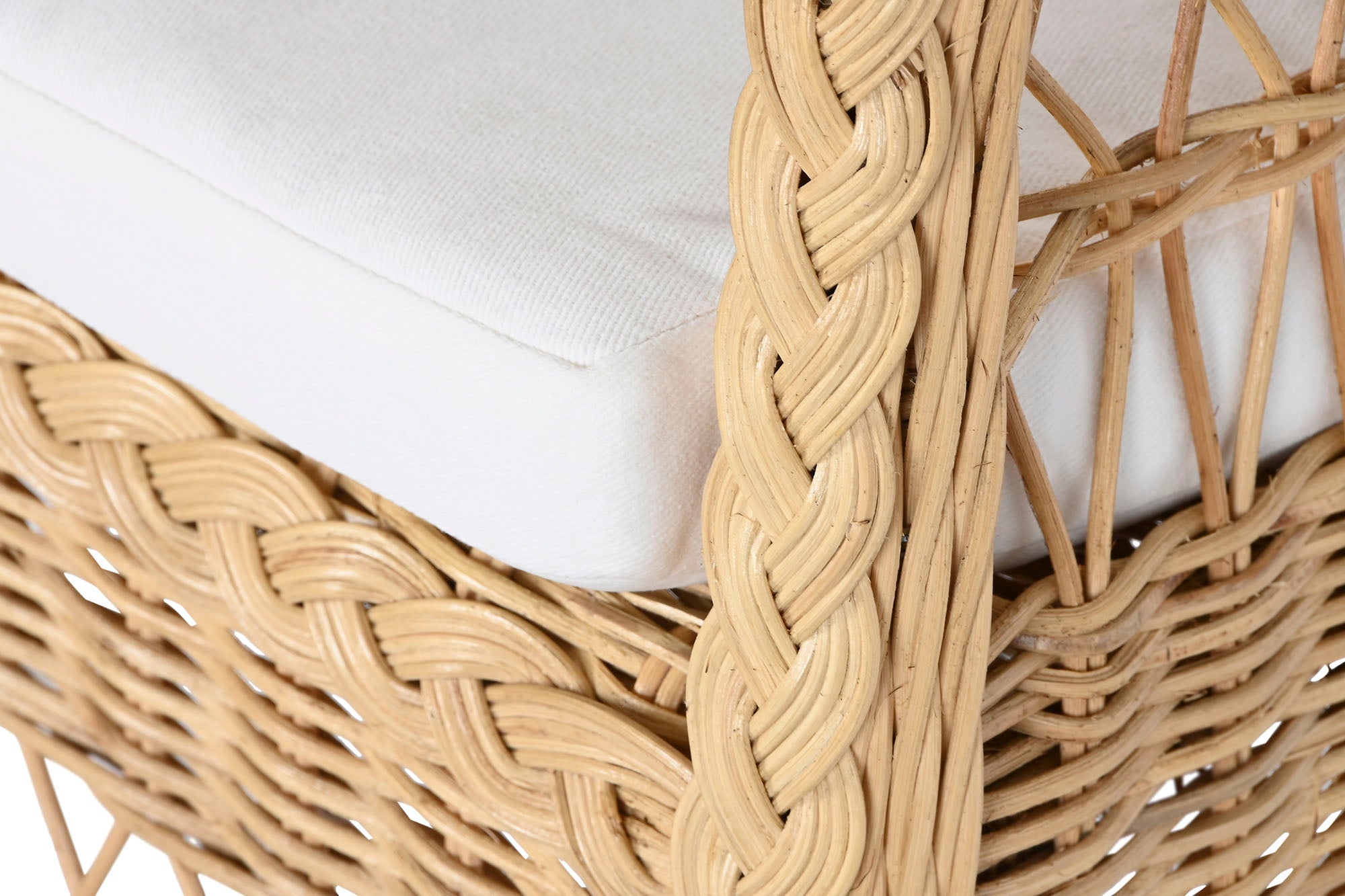 Poltrona de vime 56x63x86 com almofada natural