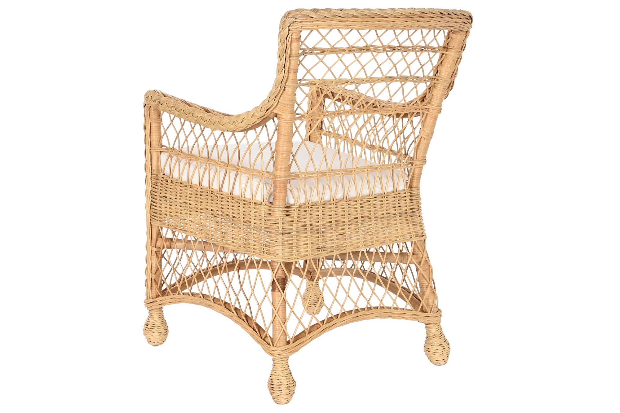 Poltrona de vime 56x63x86 com almofada natural