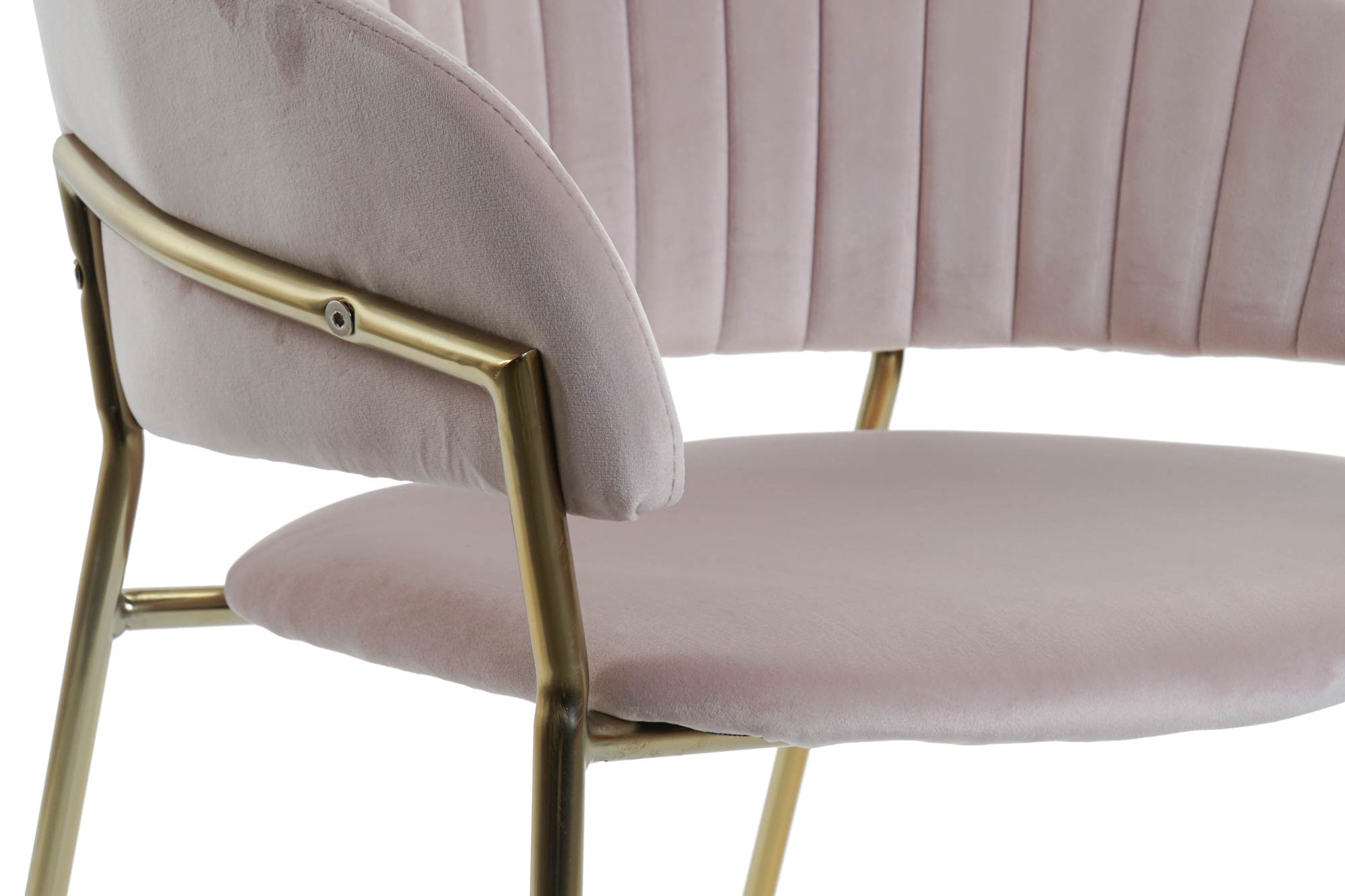 Cadeira de metal de poliéster 58X53X73 Veludo