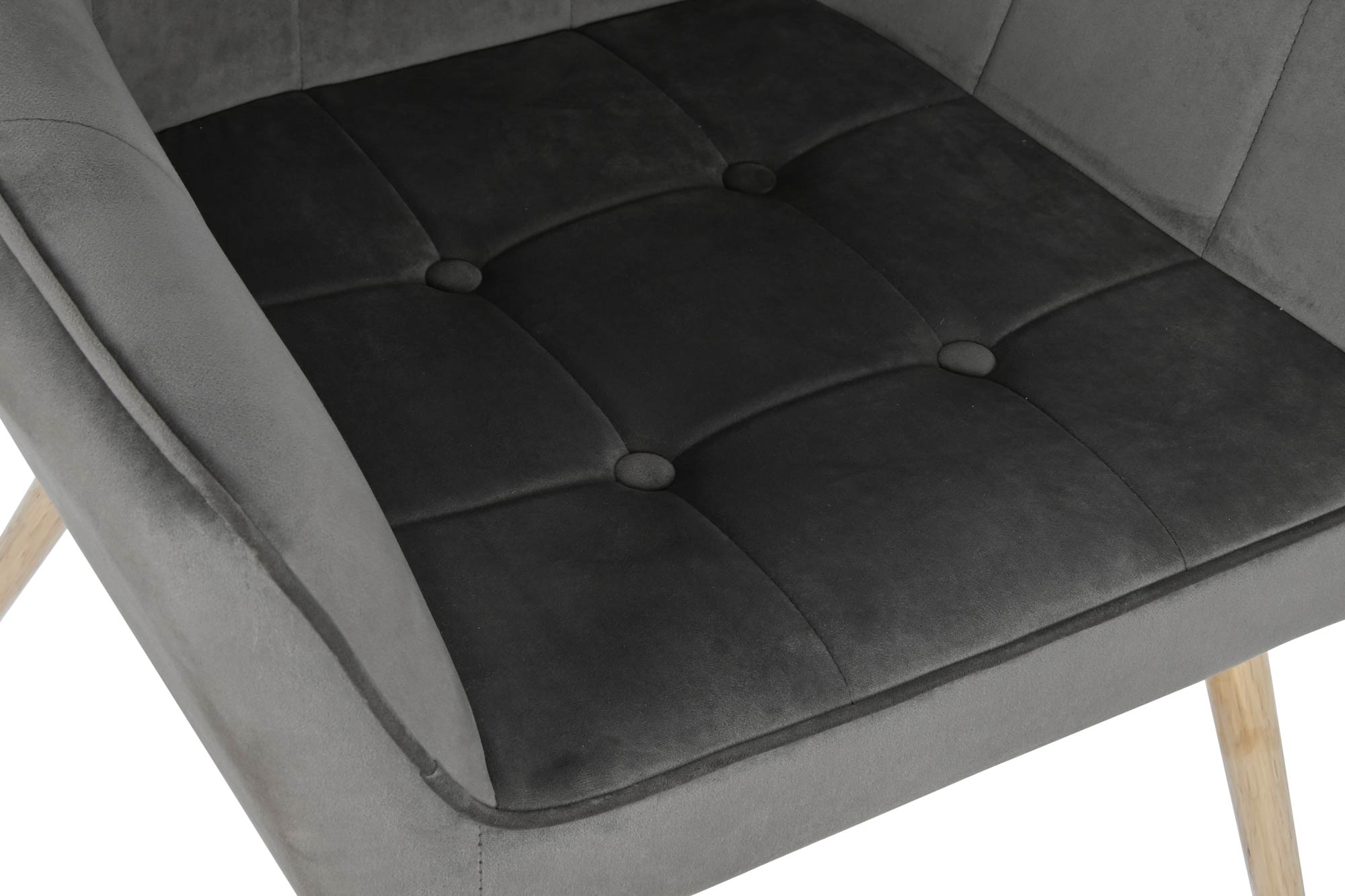 Butaca Poliester Metal 74X74X90 Velvet Gris Oscuro