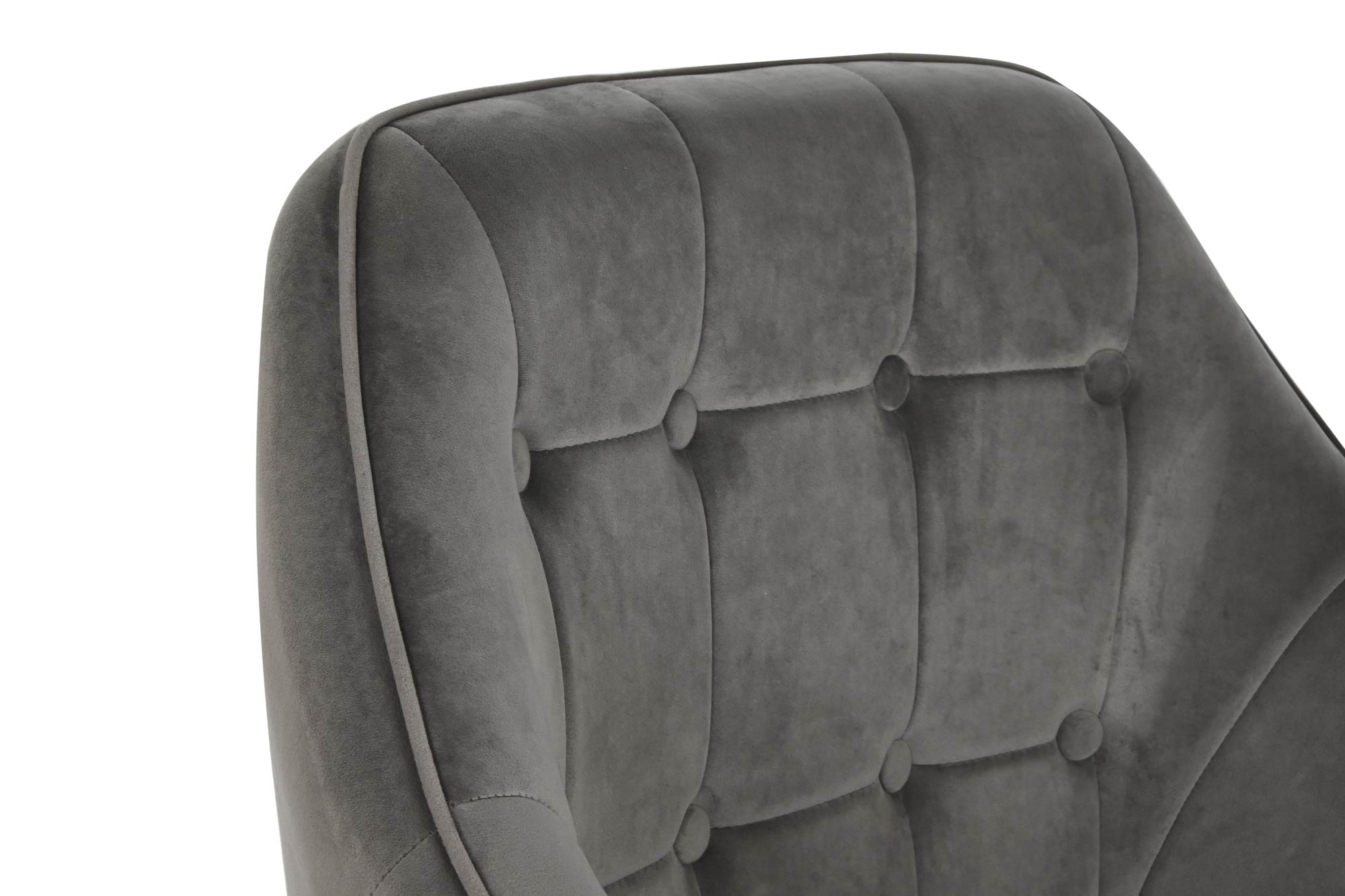 Butaca Poliester Metal 74X74X90 Velvet Gris Oscuro